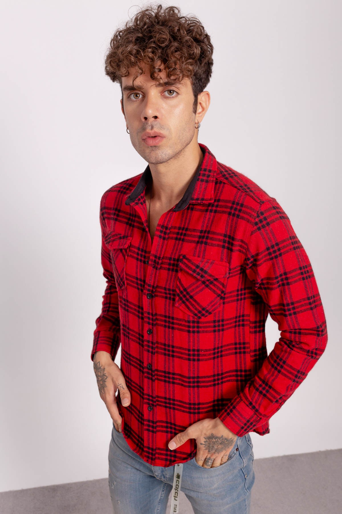 Erkek Slim Fit Oduncu Gömlek