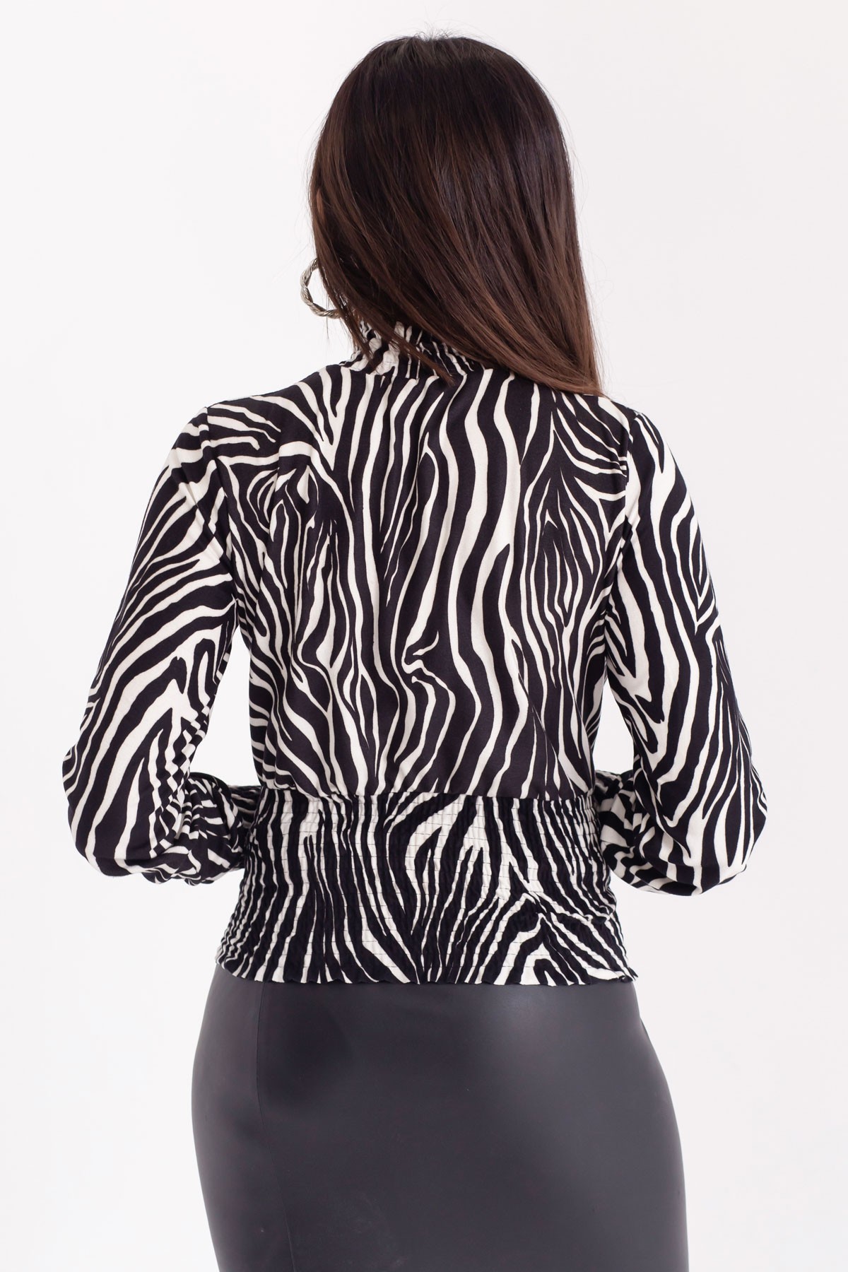 Kadın Zebra Desenli Bluz