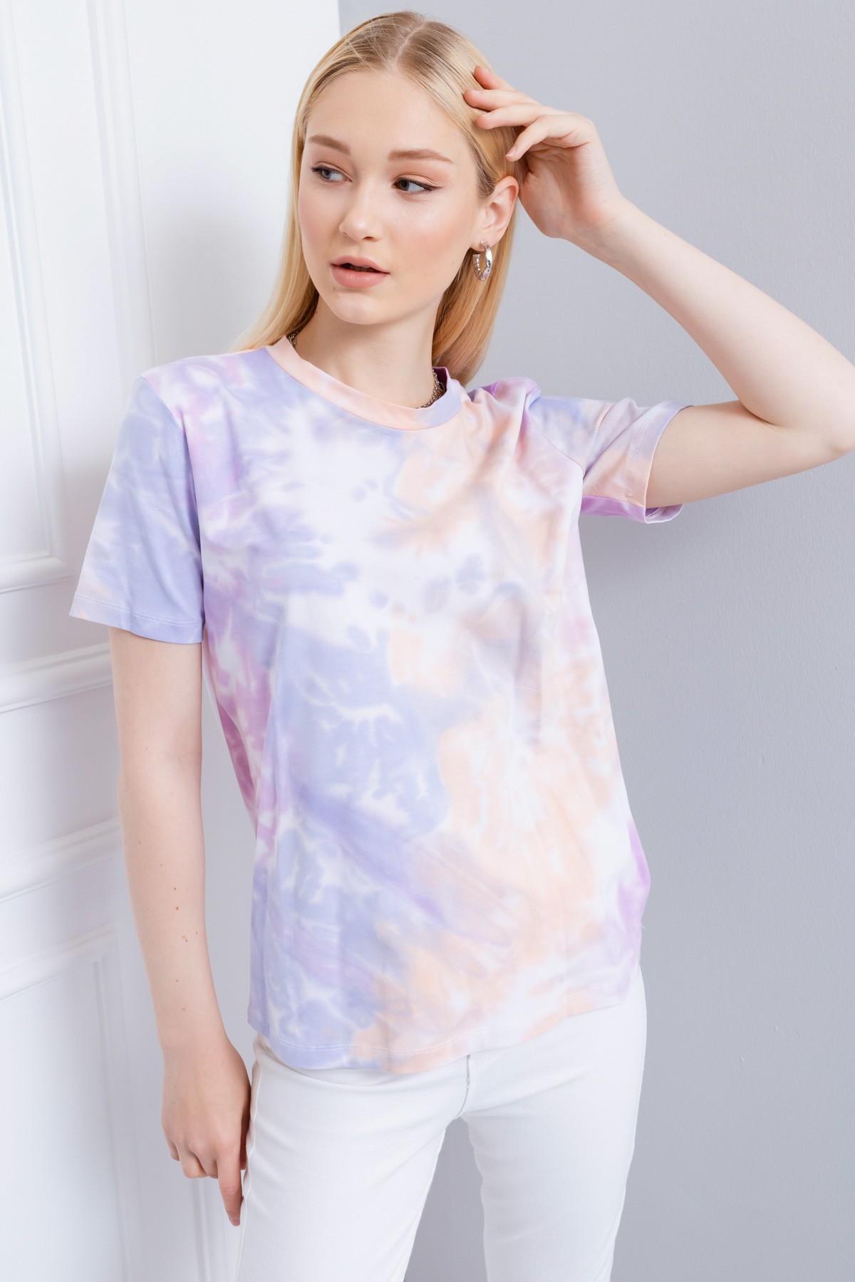 Kadın Batik Desenli T-Shirt