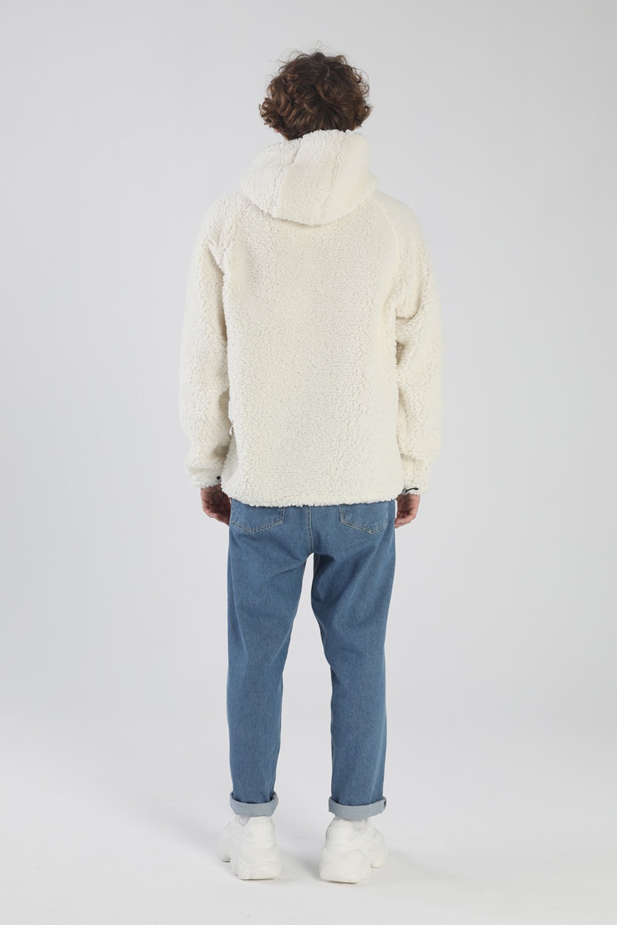 Erkek Kapüşonlu Peluş Sweatshirt