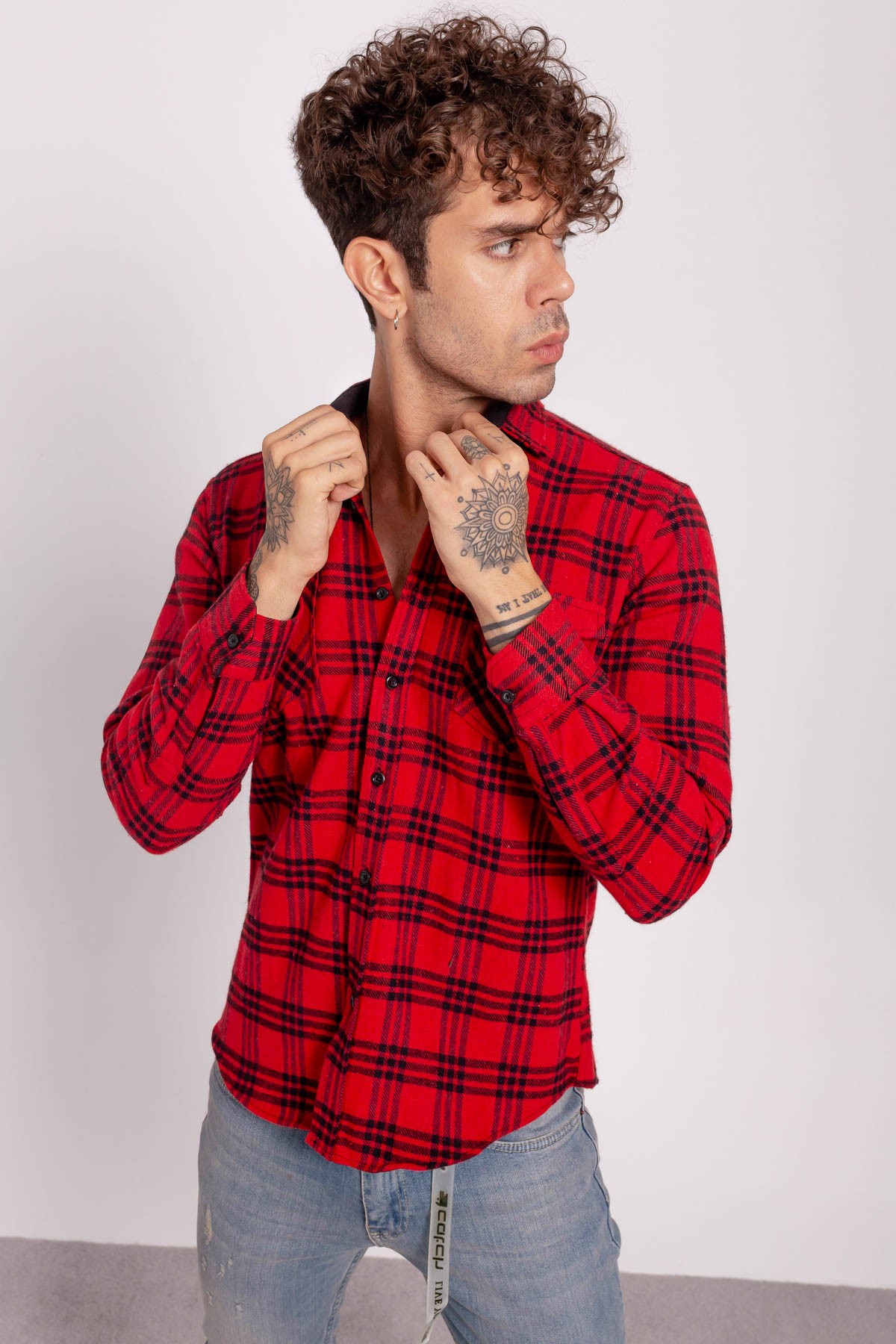 Erkek Slim Fit Oduncu Gömlek