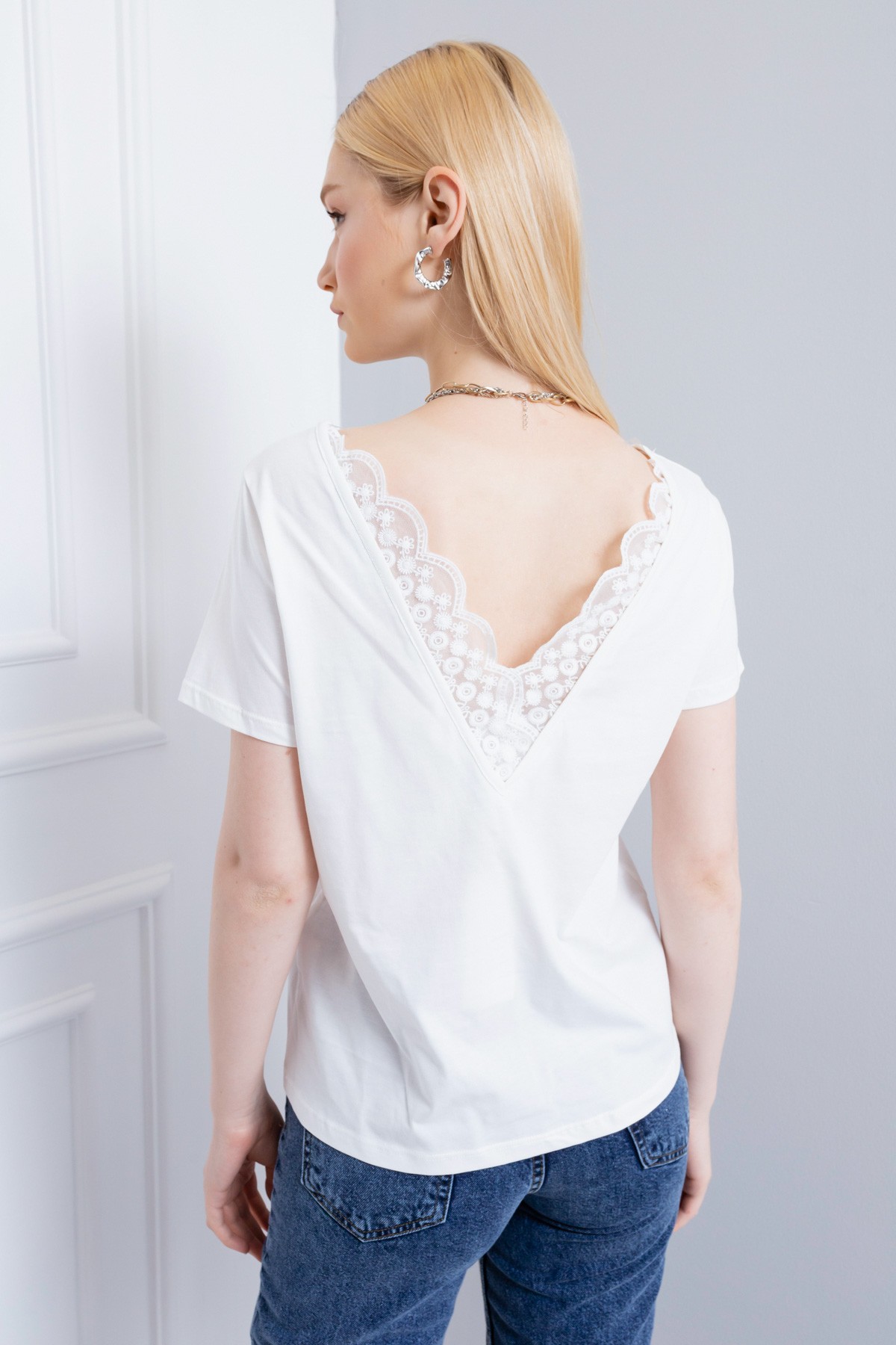 Kadın Dantelli T-Shirt