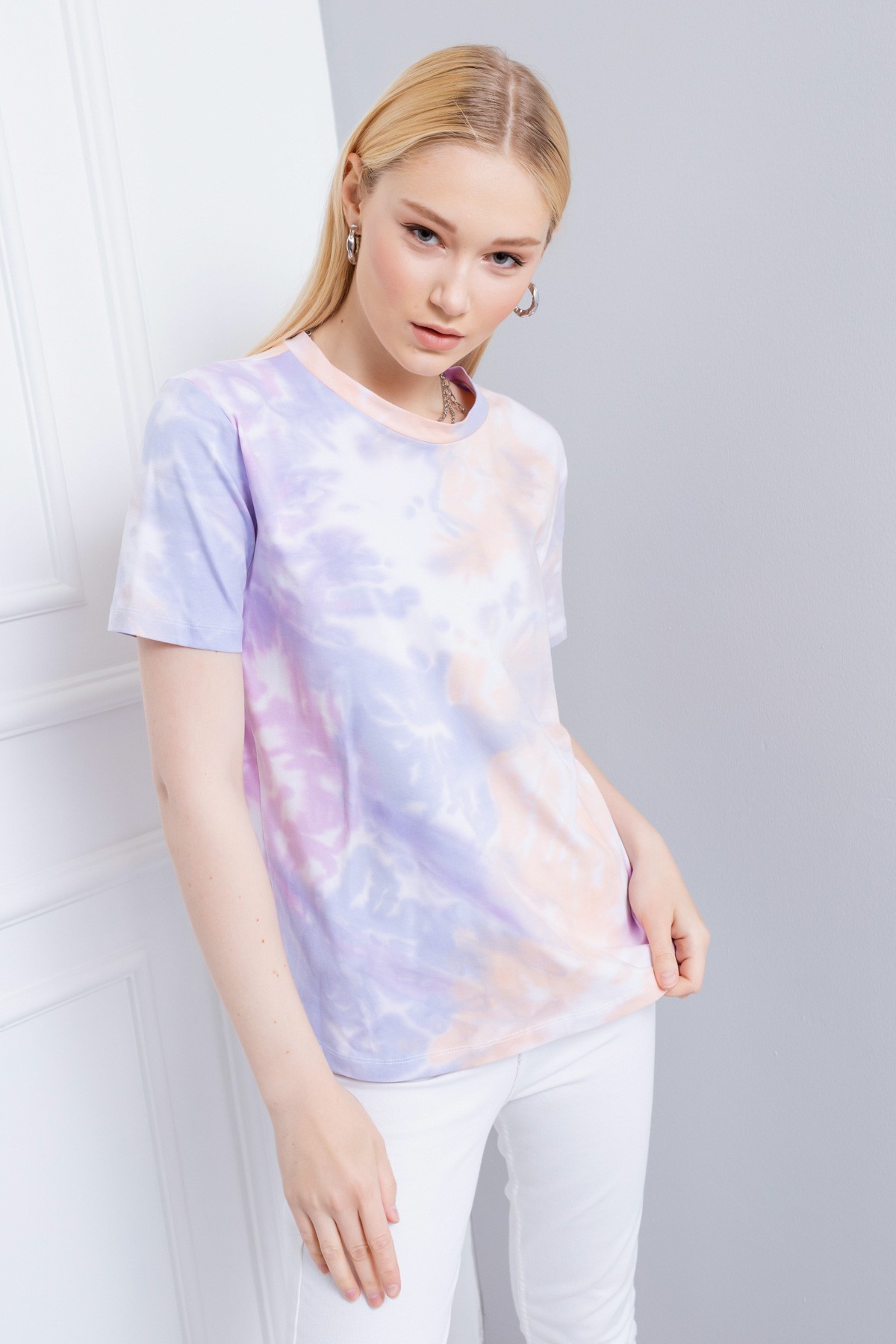 Kadın Batik Desenli T-Shirt
