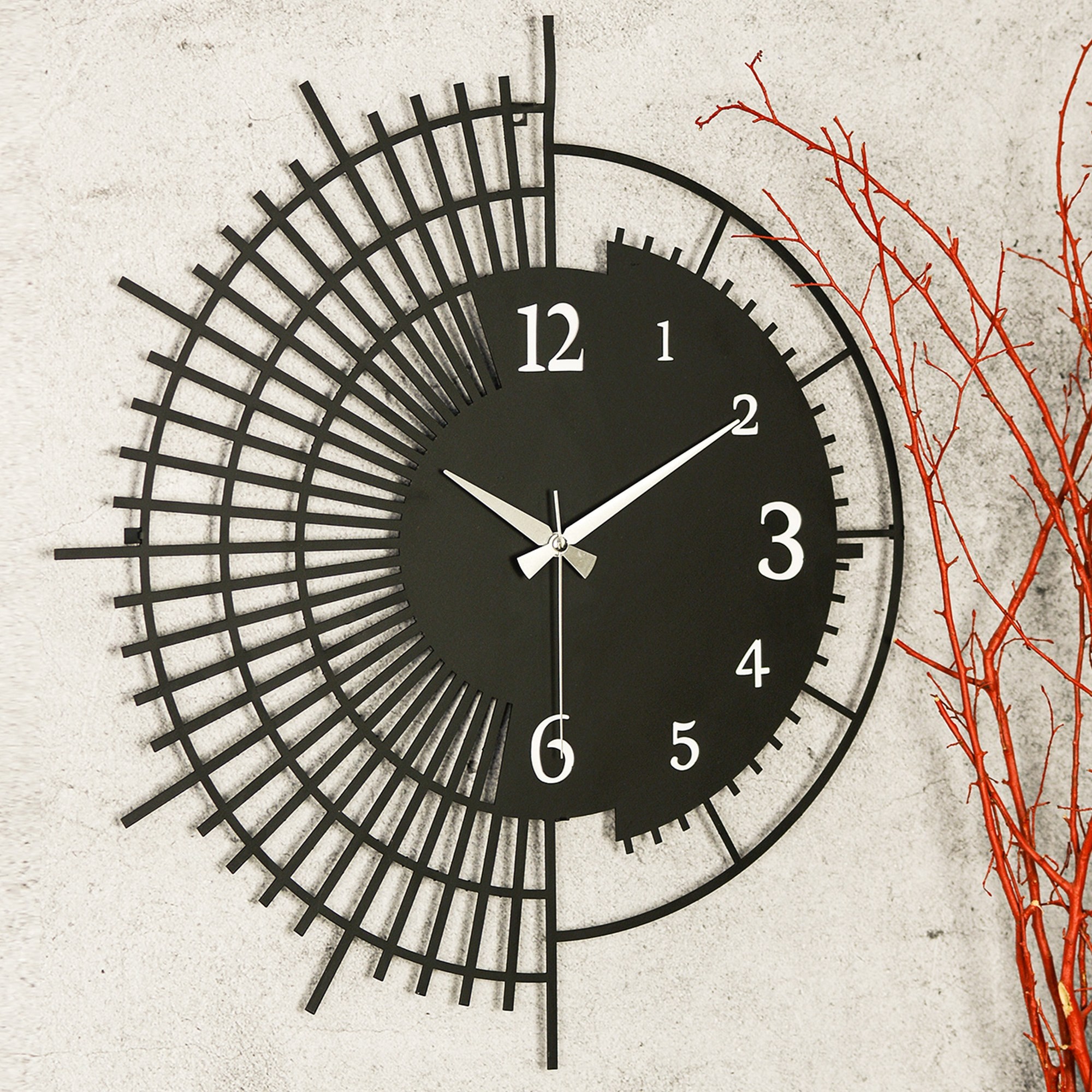 Horloge murale décorative Stri New - Black