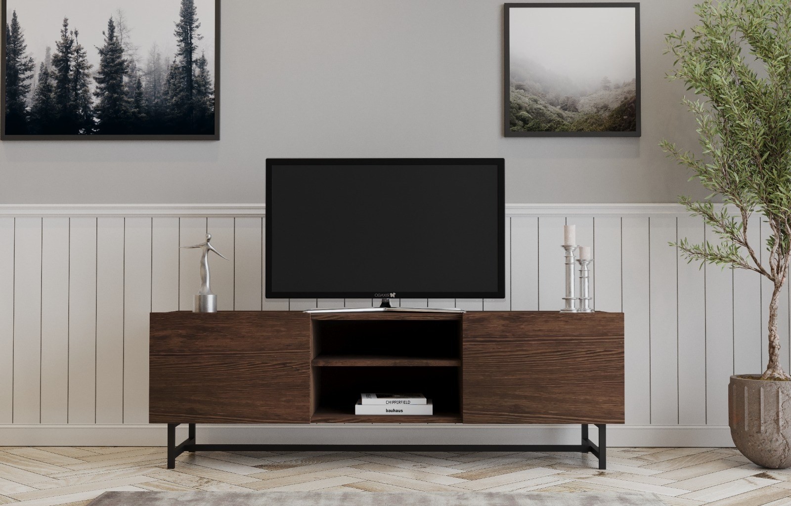 Meuble TV Wood - Walnut