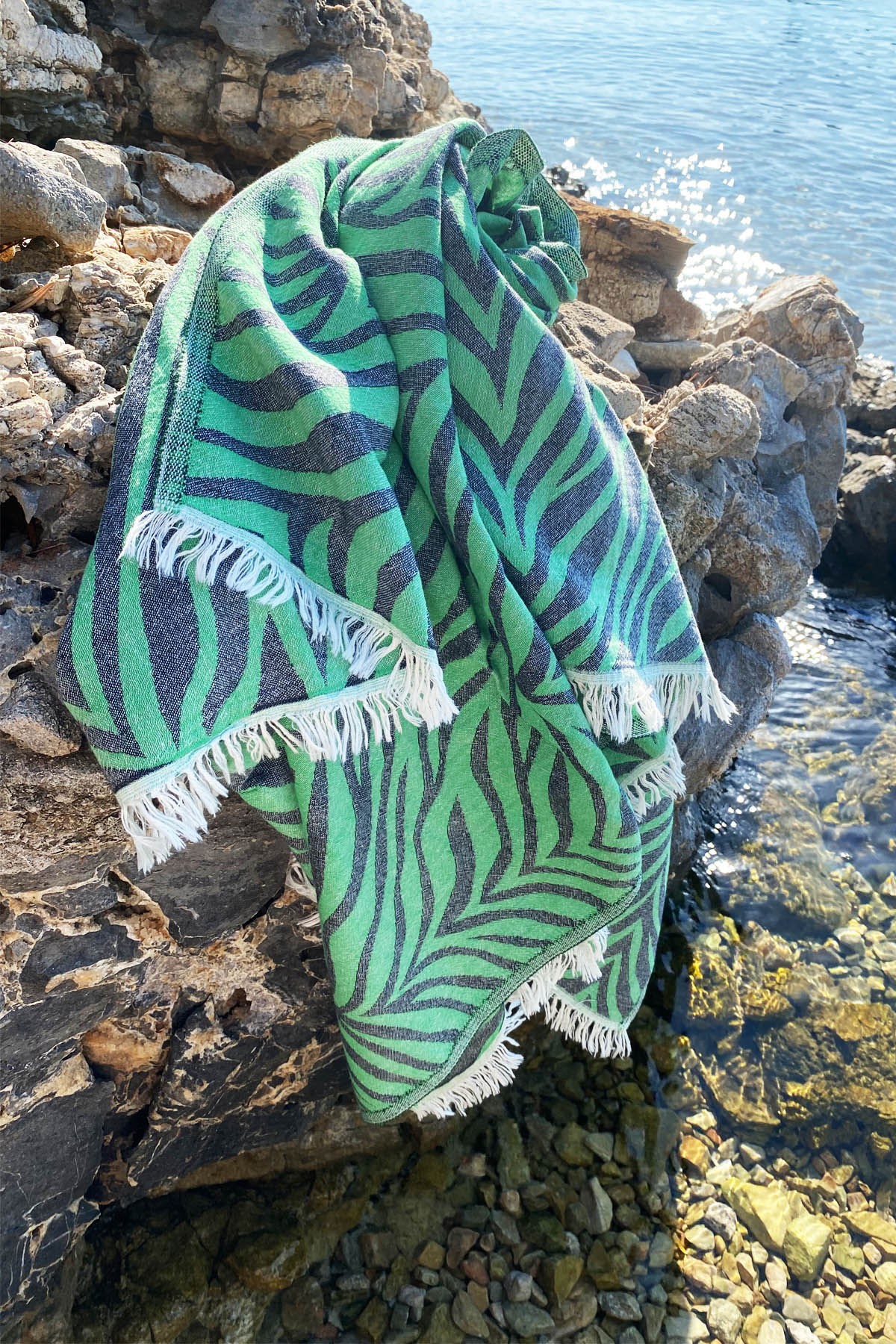 Fouta (serviette de plage) Carnival - Green