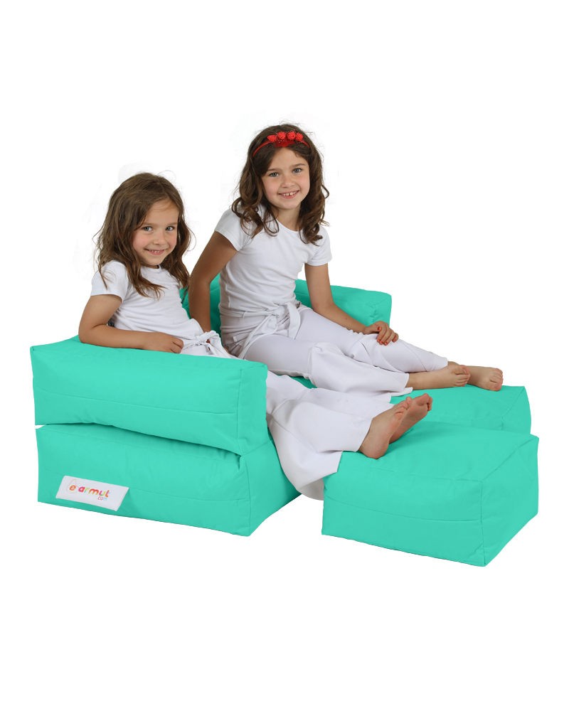 Pouf de jardin Kids Double Seat Pouf - Turquoise