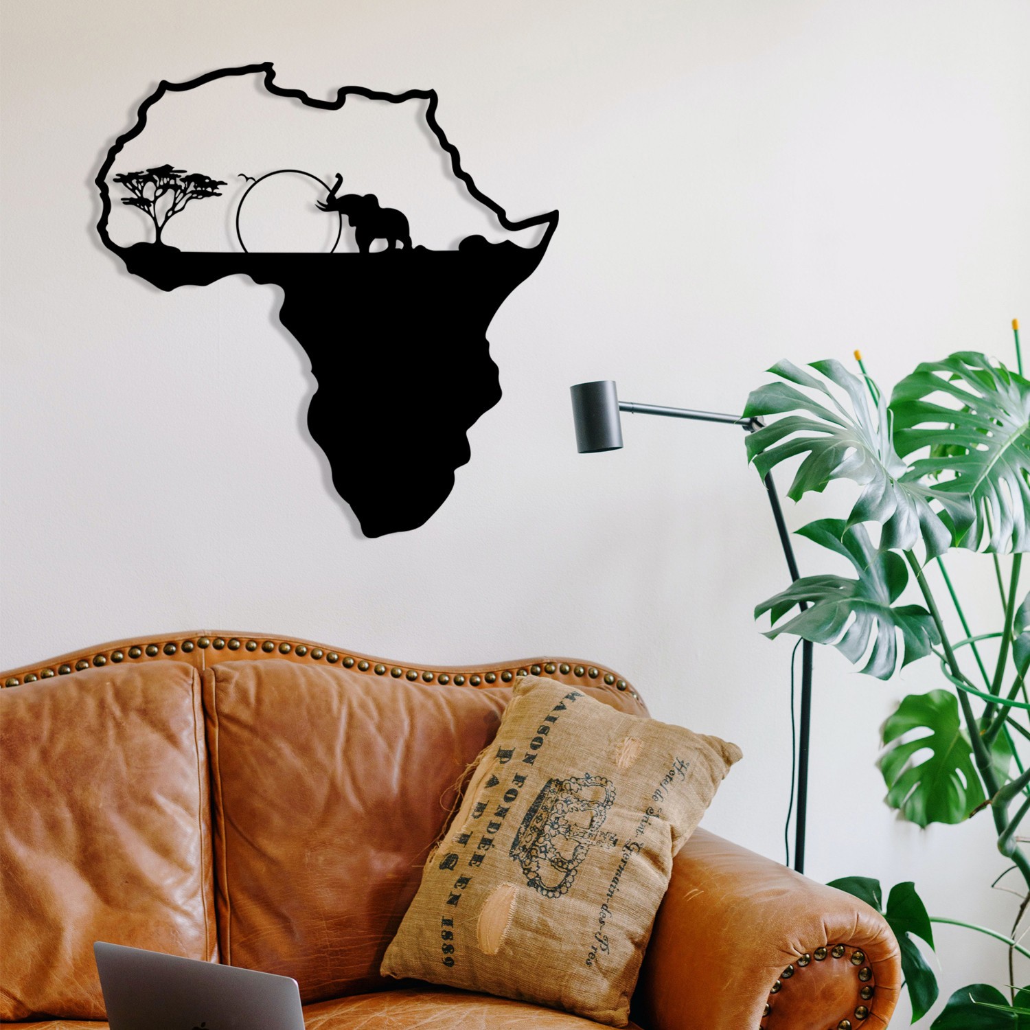 Accessoire mural en métal décoratif African 1