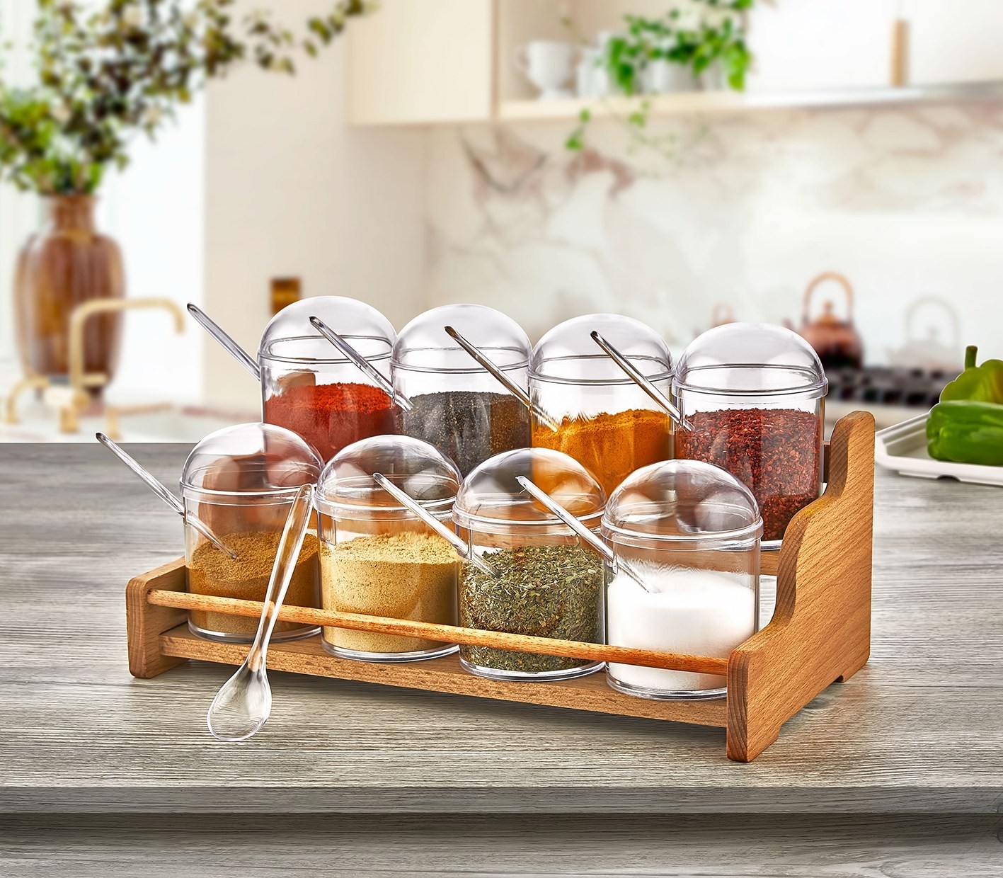 Spice Jar & Kitchen Shelf Set 656