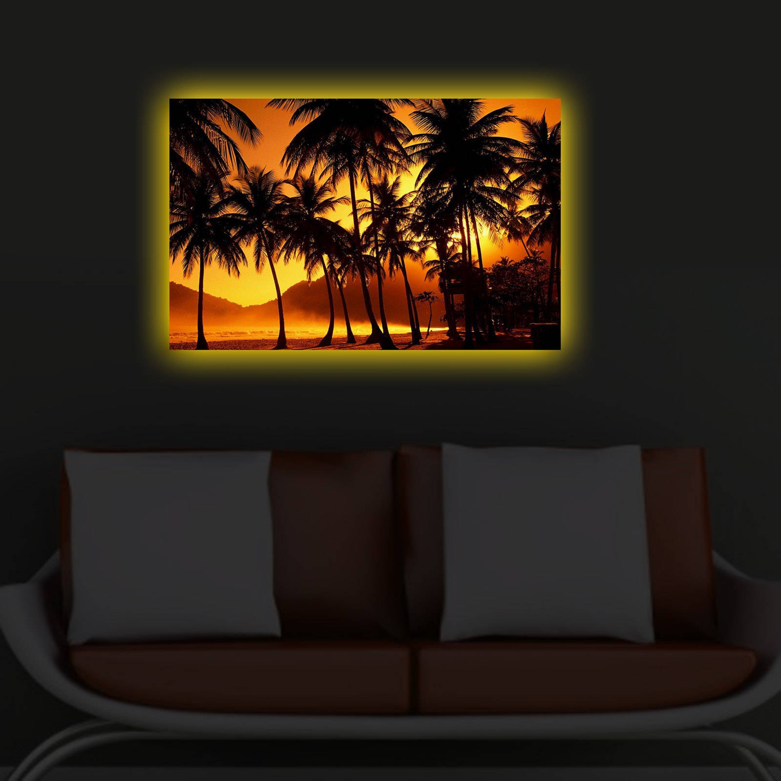 Peinture de toile éclairée à LED décorative 4570DACT-36