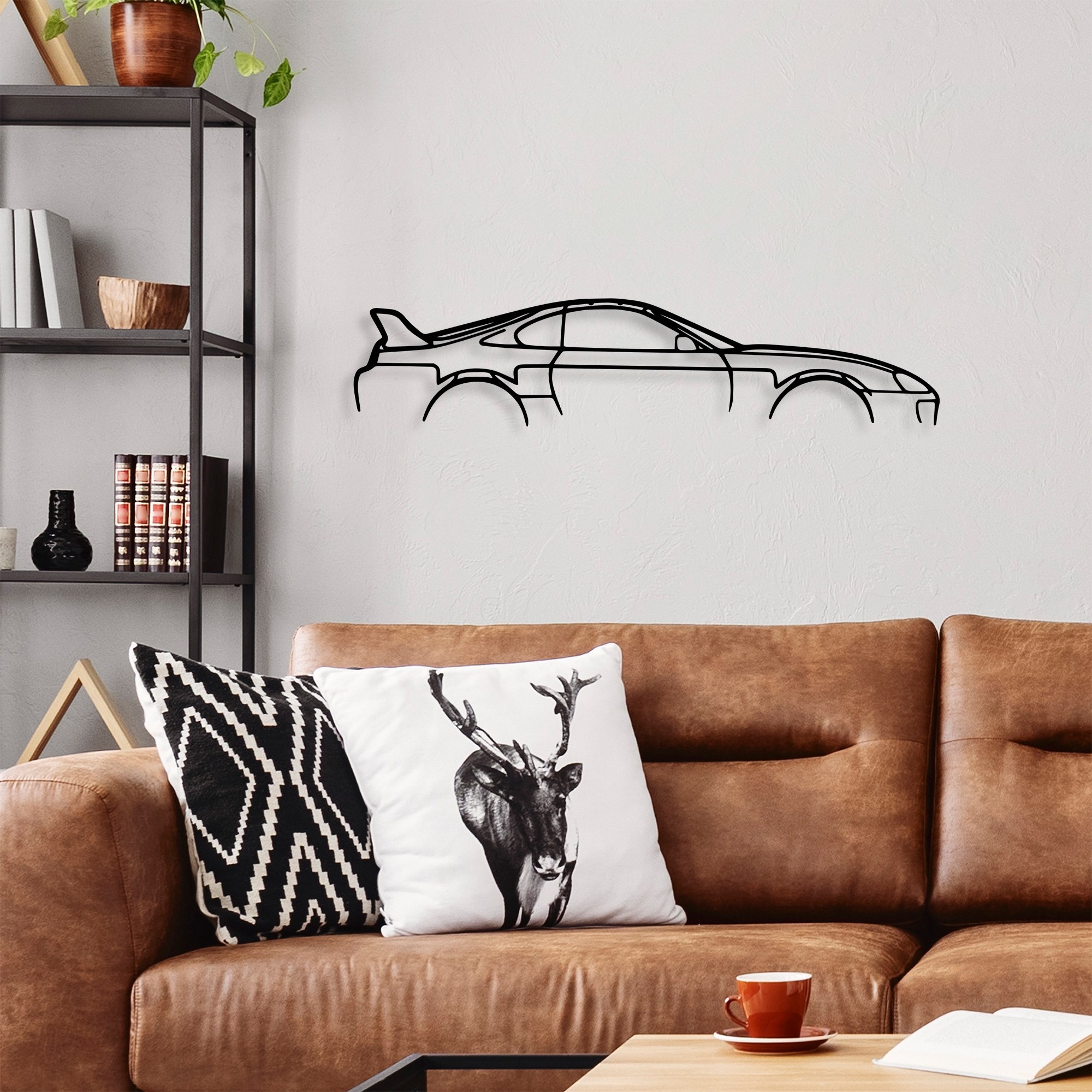 Accessoire mural en métal décoratif Toyota Supra Silhouette