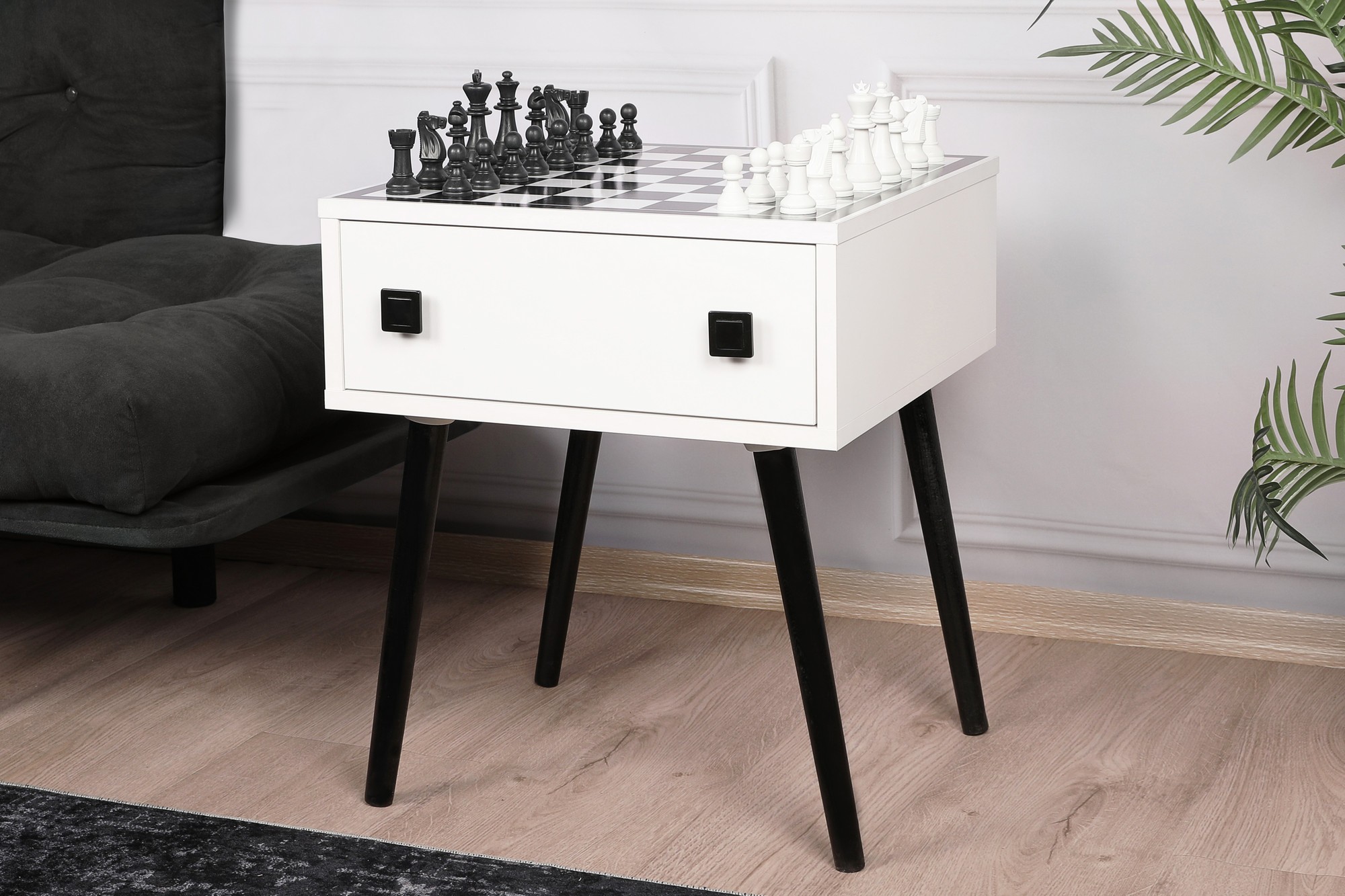 Table d'échecs Chesso - Black, White