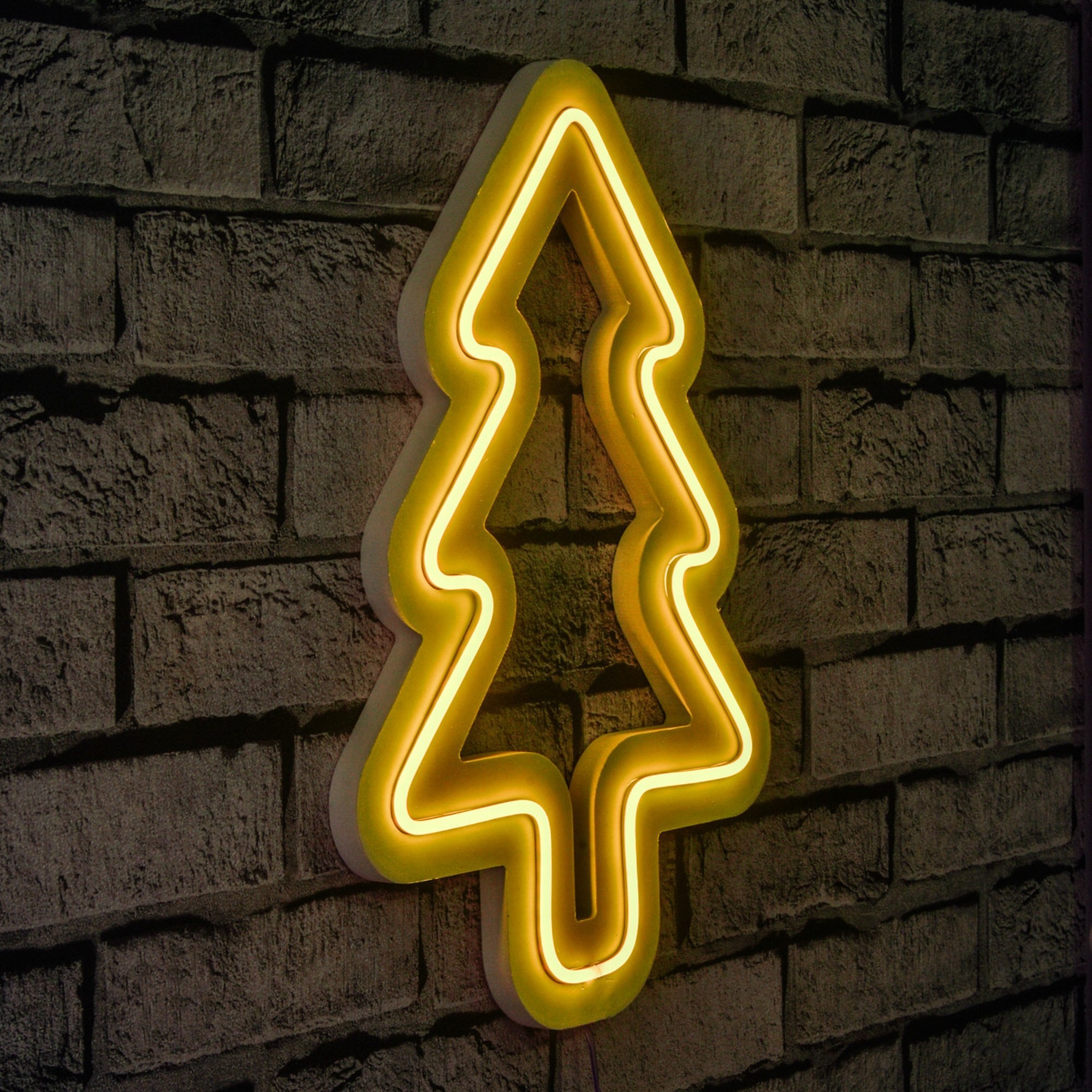 Éclairage LED en plastique décoratif Christmas Pine - Yellow