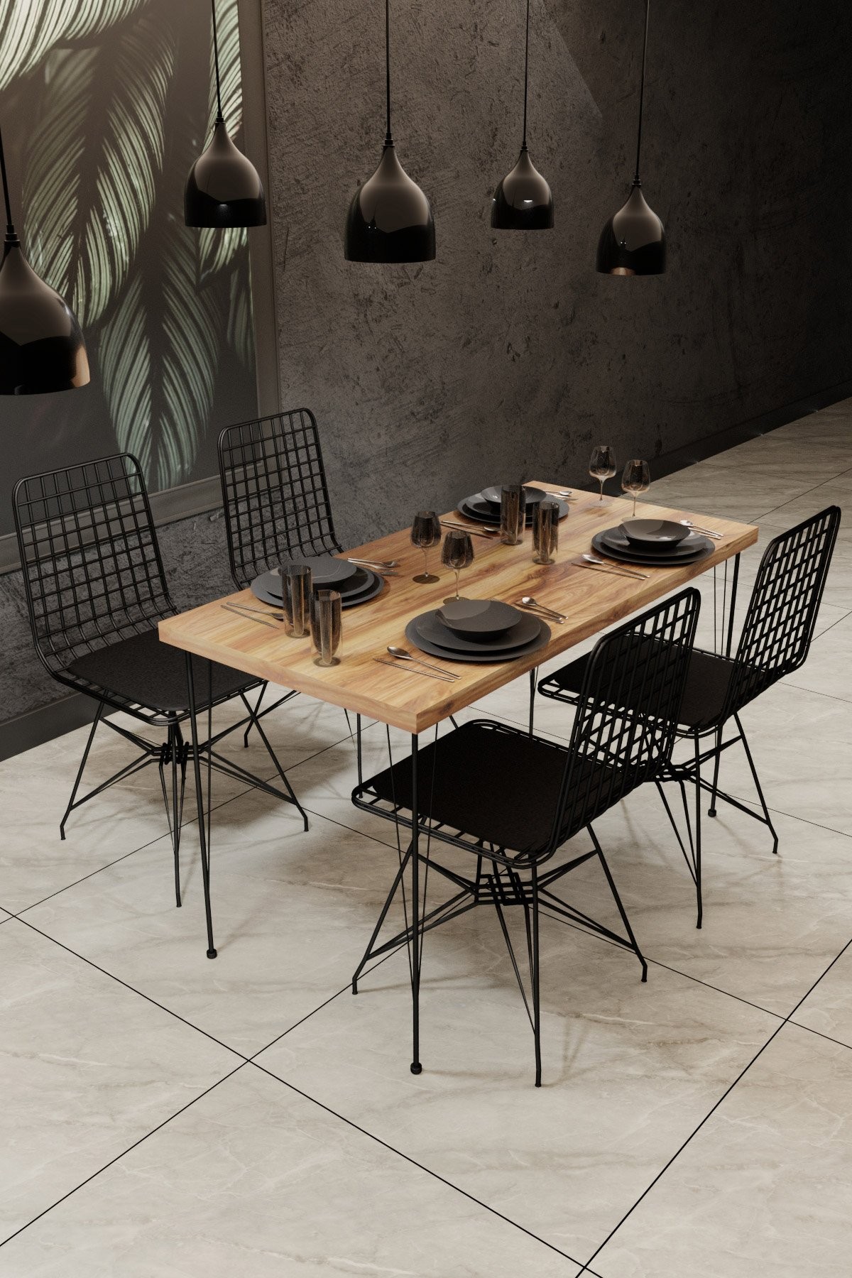 Ensemble de table et de chaises (5 pièces) Nmsymk001