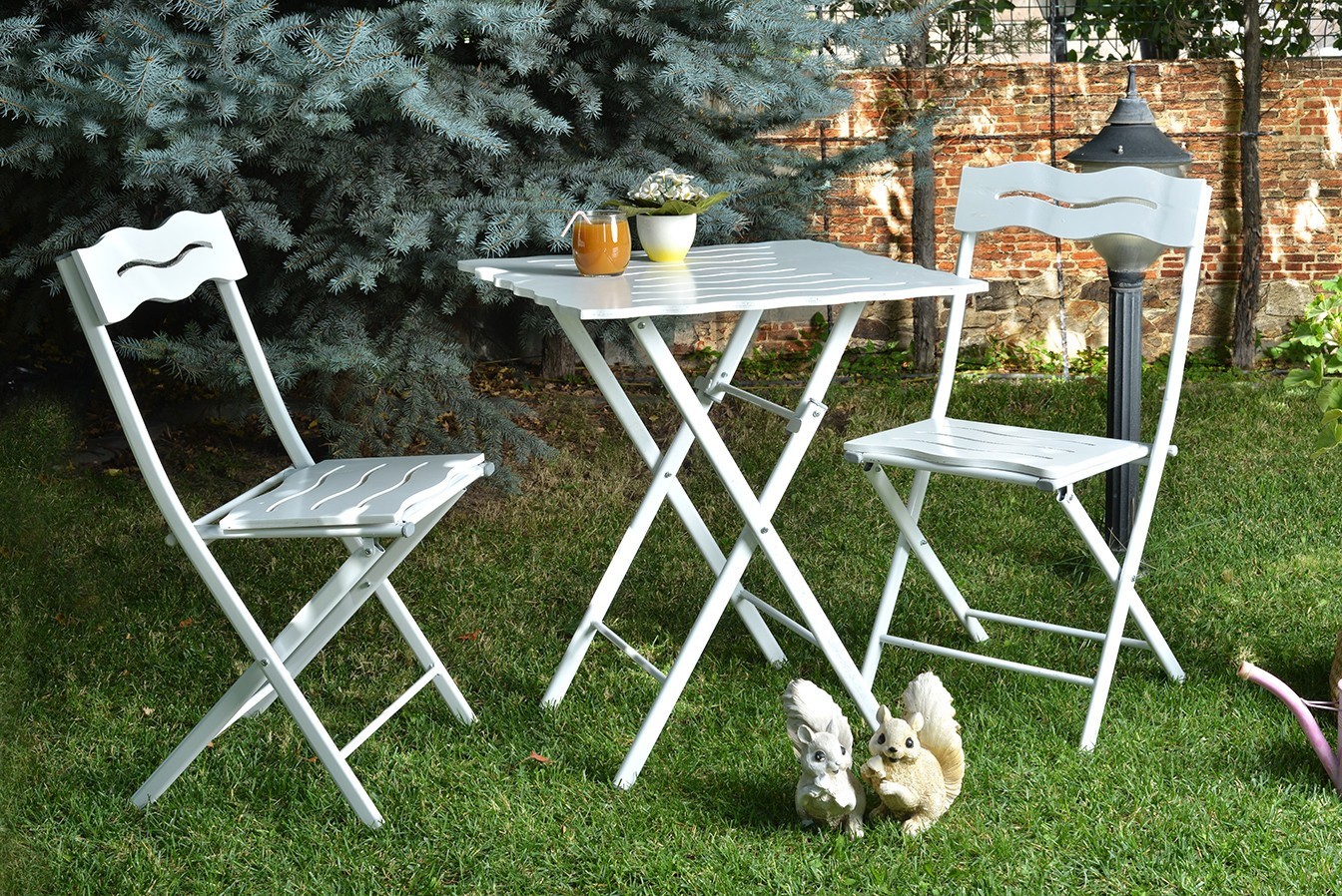 Ensemble de table et de chaises de jardin (3 pièces) Bistro Set 1