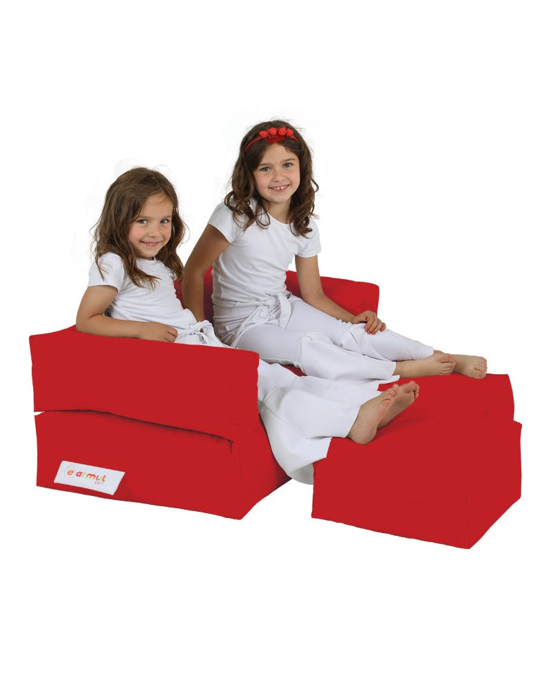 Pouf de jardin Kids Double Seat Pouf - Red