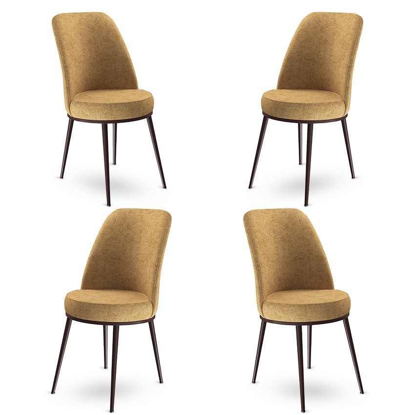 Ensemble de chaises (4 pièces) Dexa - Cappuccino, Brown