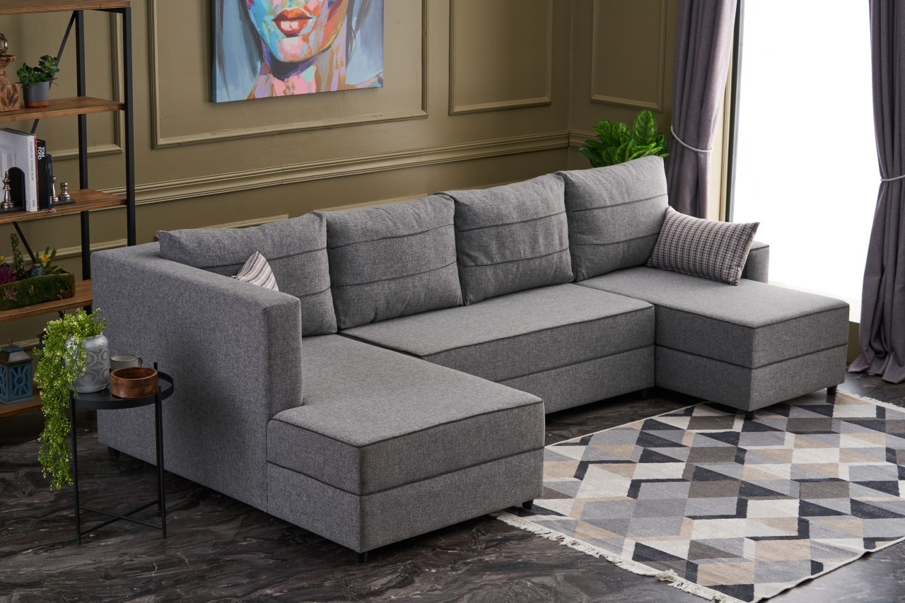 Canapé-lit d'angle Ece Panoramik - Grey