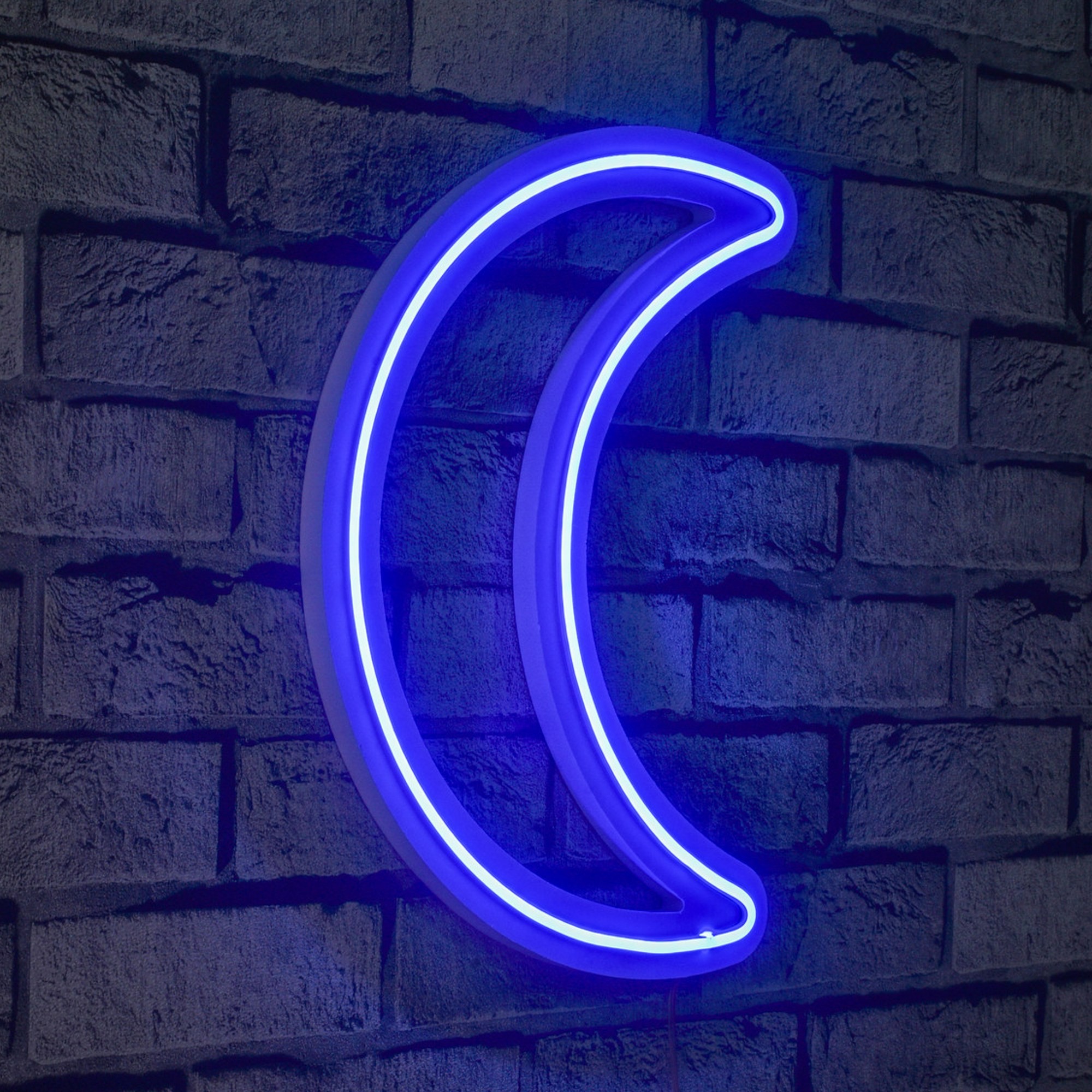 Éclairage LED en plastique décoratif Crescent - Blue