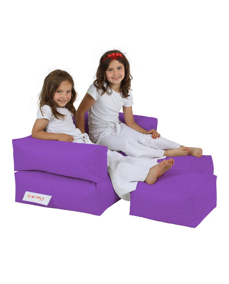 Pouf de jardin Kids Double Seat Pouf - Purple