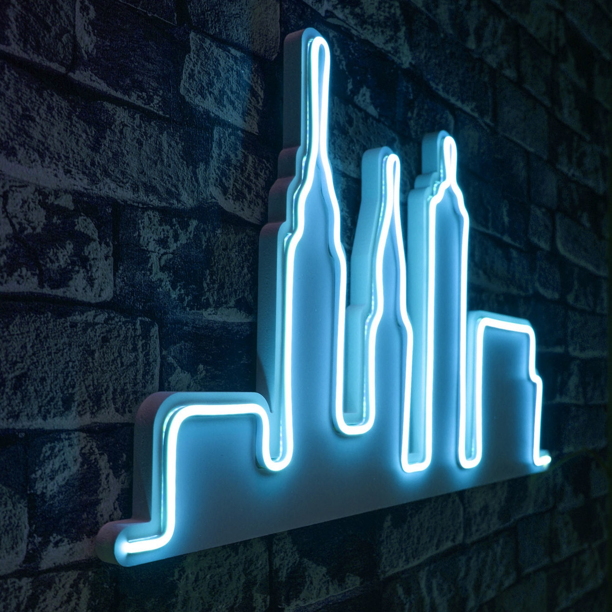 Éclairage LED en plastique décoratif City Skyline - Blue