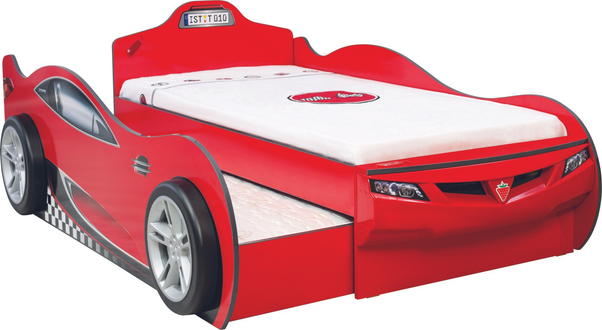 Autocar Coupe Carbed (With Friend Bed) (Red) (90X190 - 90X180)