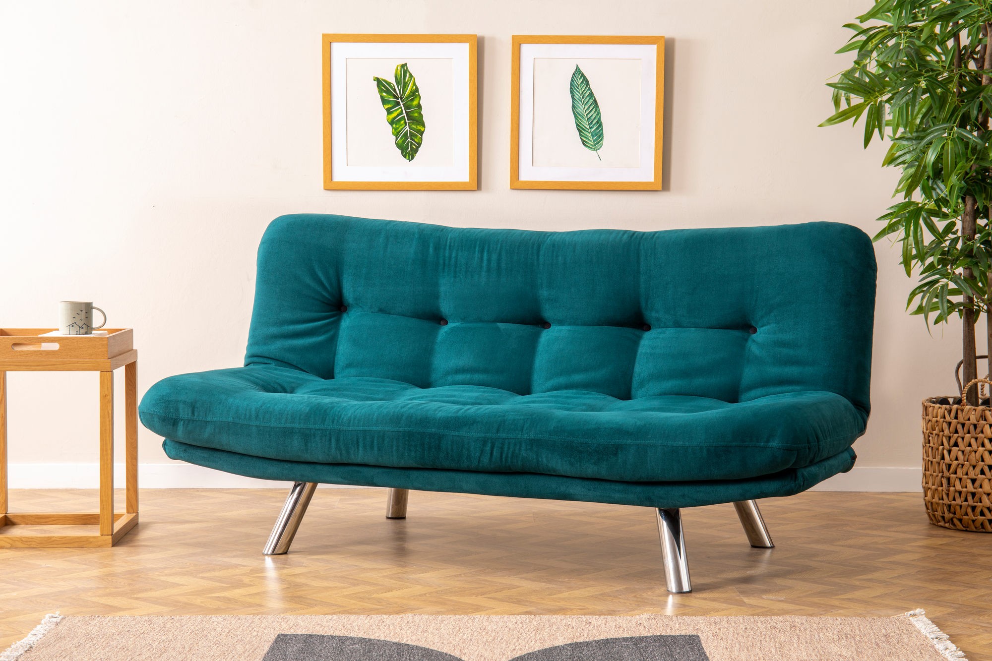 Canapé-lit 3 places Misa Small Sofabed - Petrol Green
