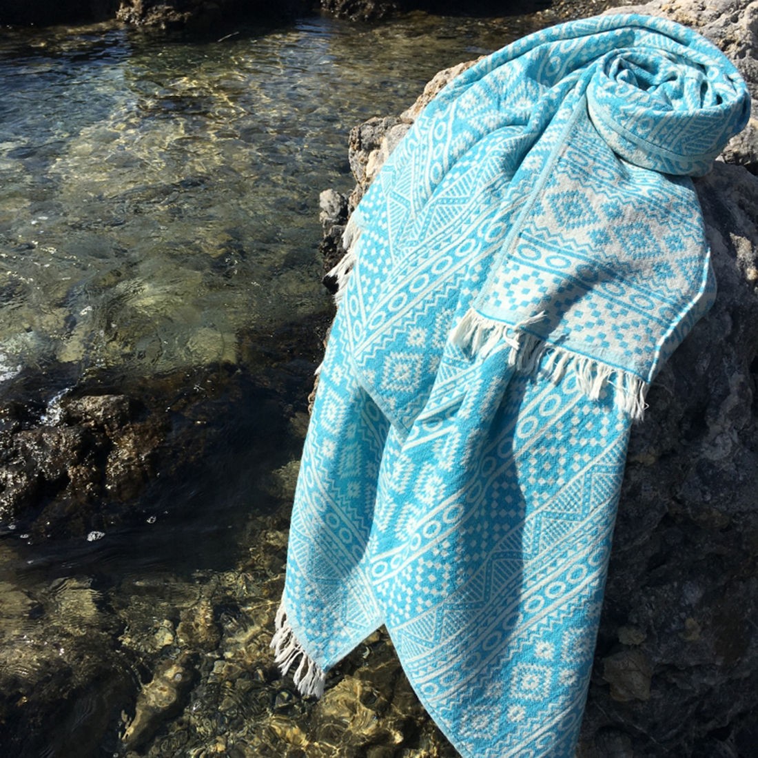 Fouta (serviette de plage) Cicim - Turquoise