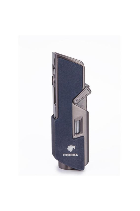 COHIBA Jet Torch Alevli Lacivert Puro Çakmağı Delicili - CCM0637