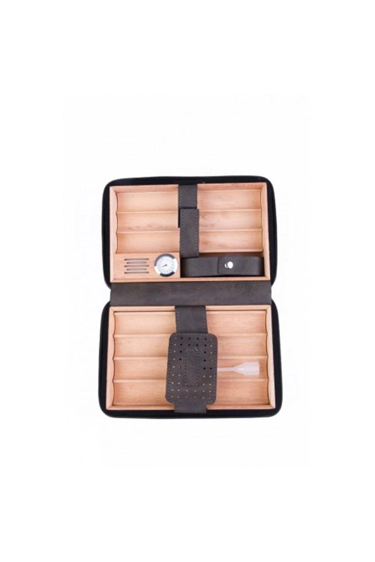 Parmida Siyah Kroko Desenli 10'lu Seyahat Humidor - PSH080