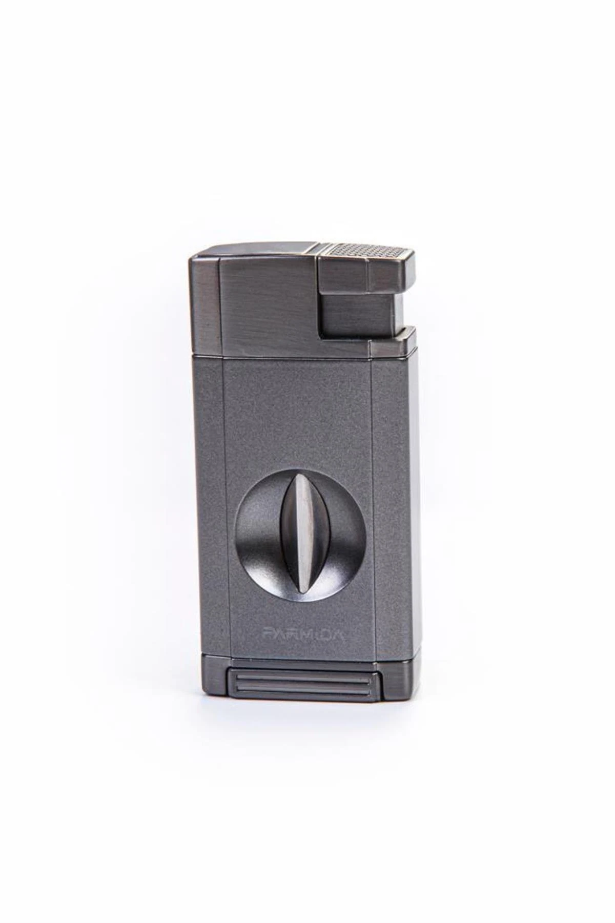 Parmida Çift Torch Pürmüz Gunmetal V-Cut Puro Çakmağı Siyah PCM0433