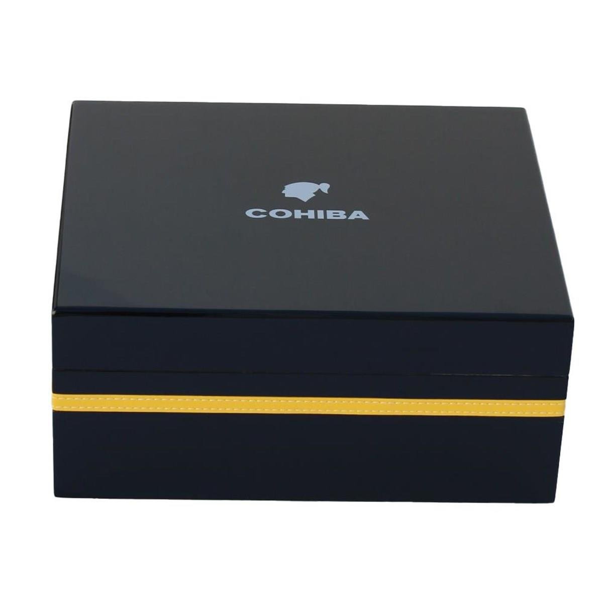 Cohiba Siyah-Sarı Şeritli Humidor Puro Kutusu CHUM027