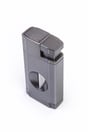 Parmida Çift Torch Pürmüz Gunmetal V-Cut Puro Çakmağı Siyah PCM0433