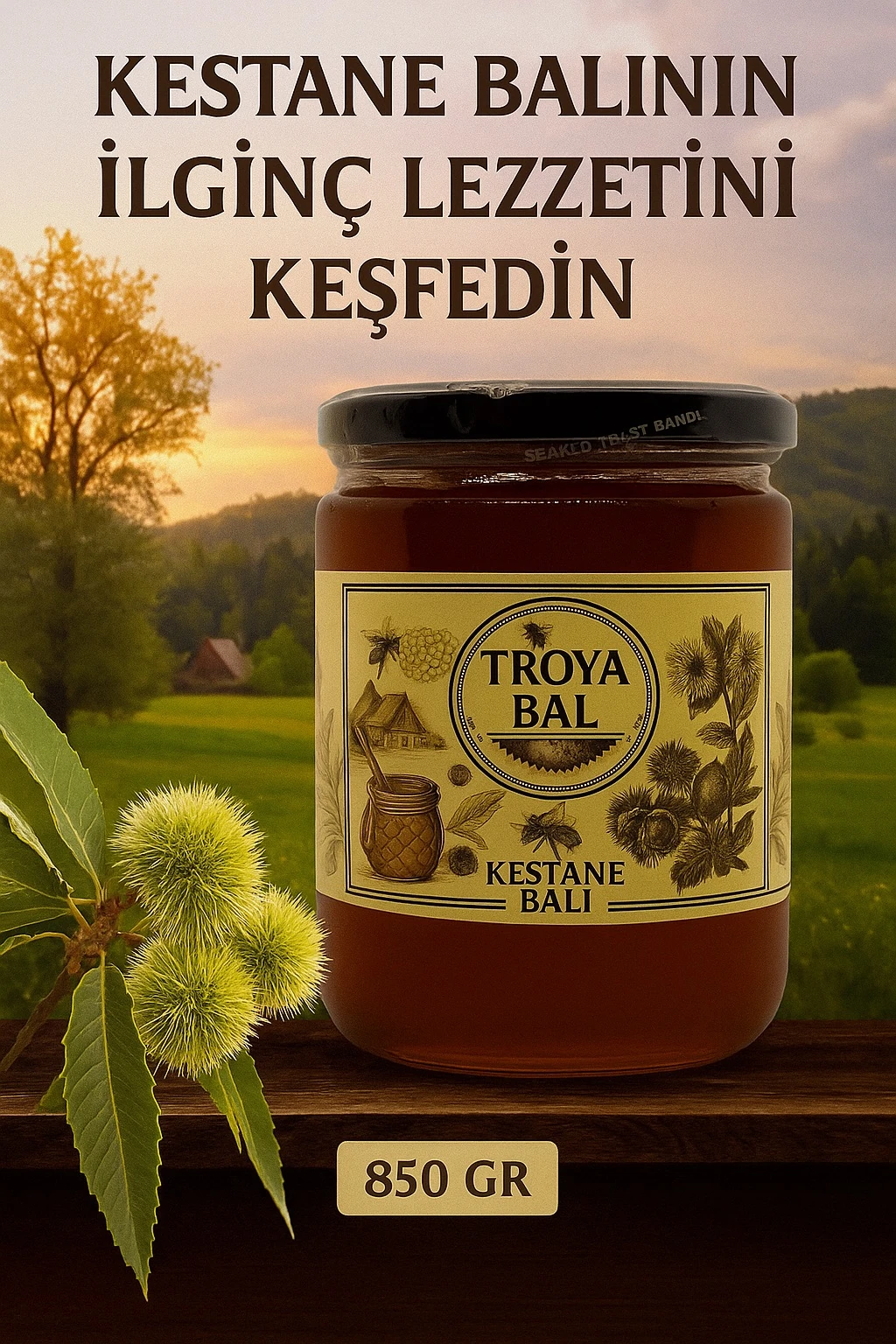 Troya Kestane Balı 850 gr %20 Özel İndirim