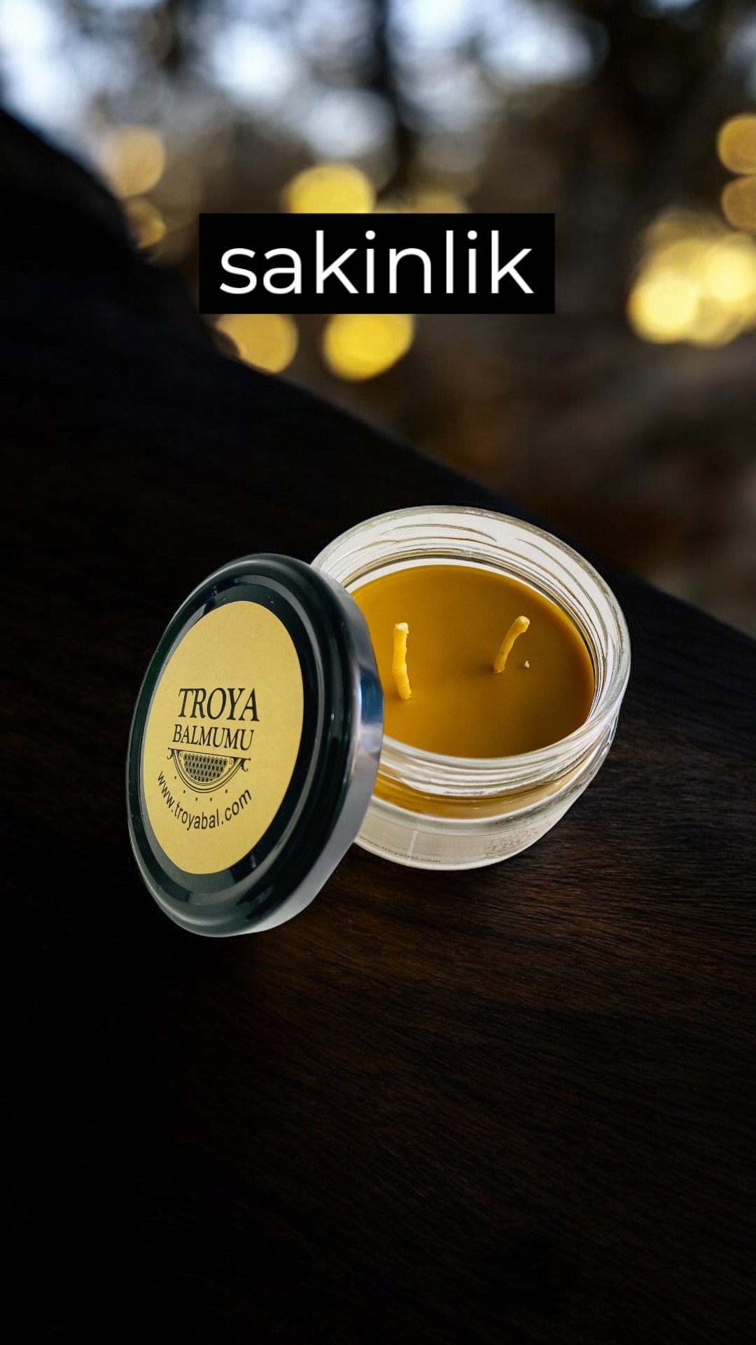 Troya Cam Kavanoz Balmumu 