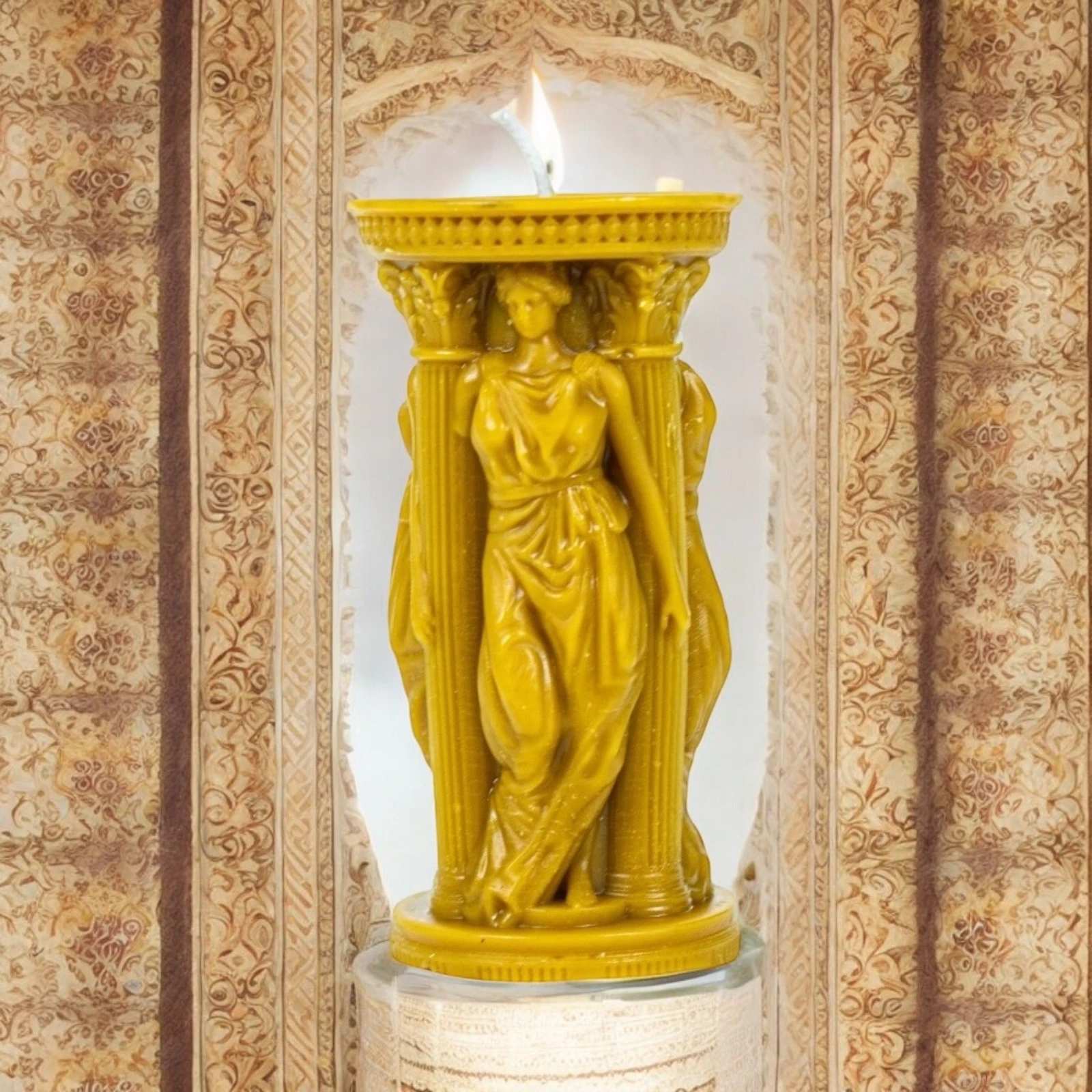 Troy Goddess Hekabe Beeswax Candle