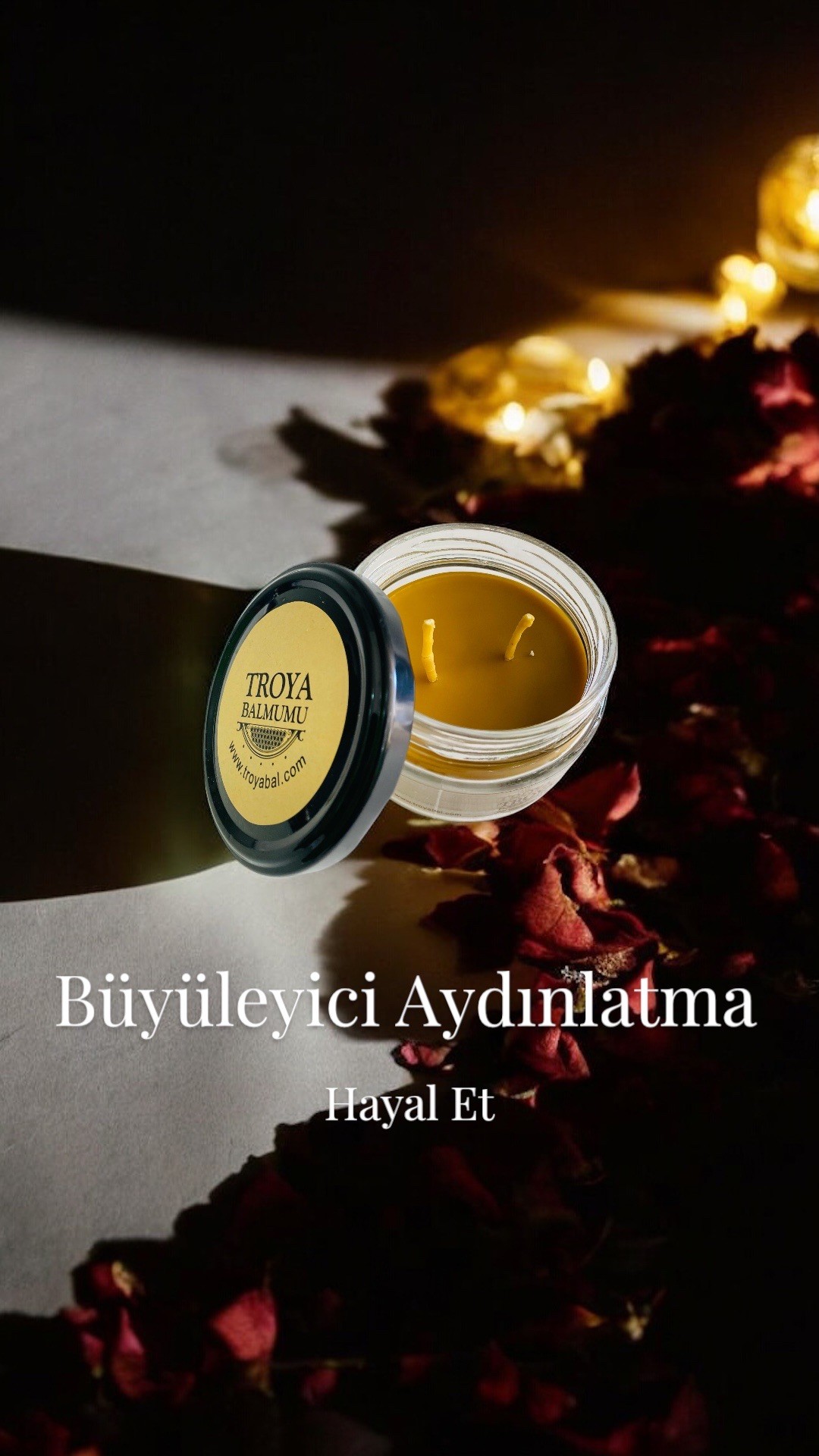 Troya Cam Kavanoz Balmumu 