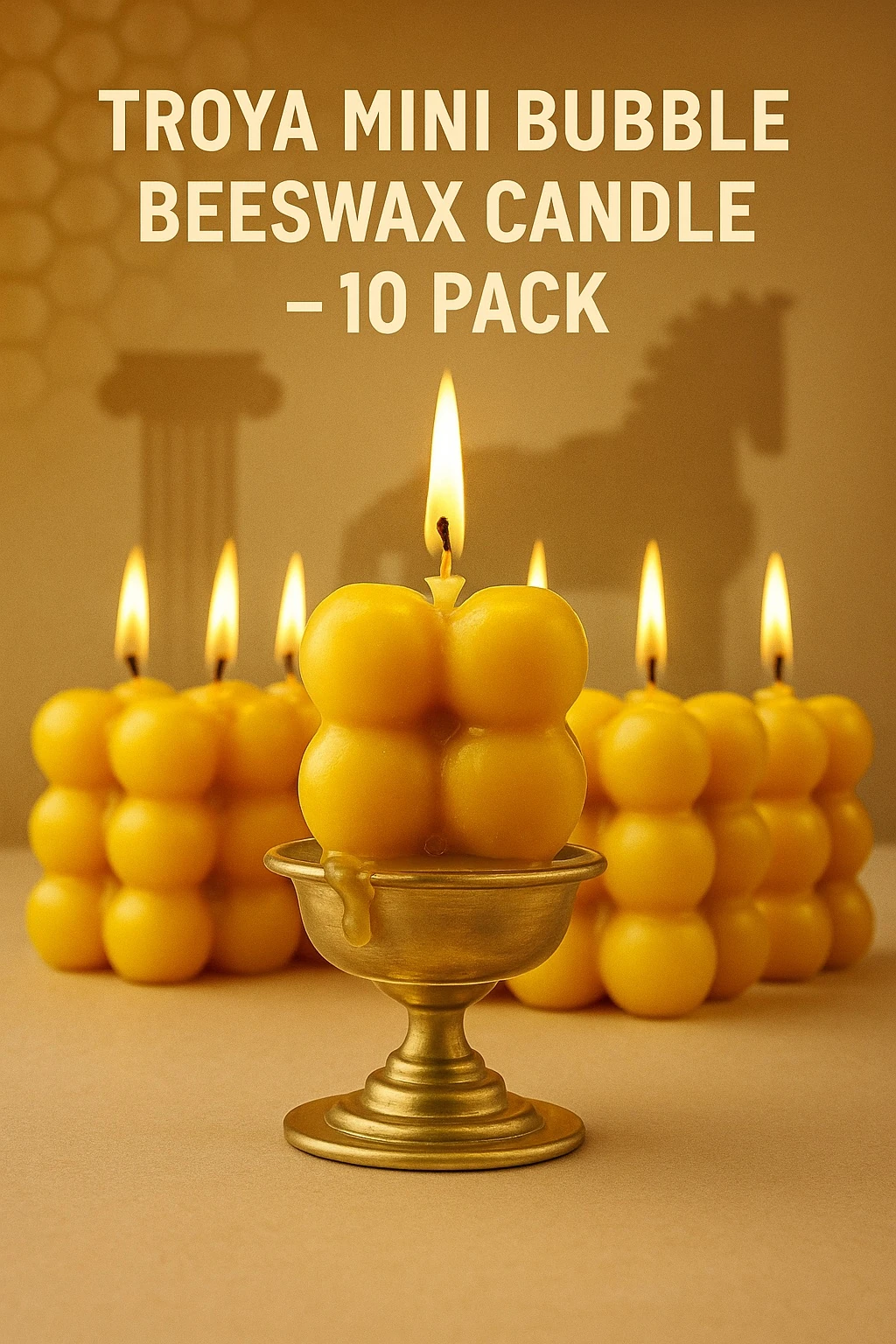 TROYA MİNİ BUBBLE BALMUMU MUM – 10’LU TAKIM