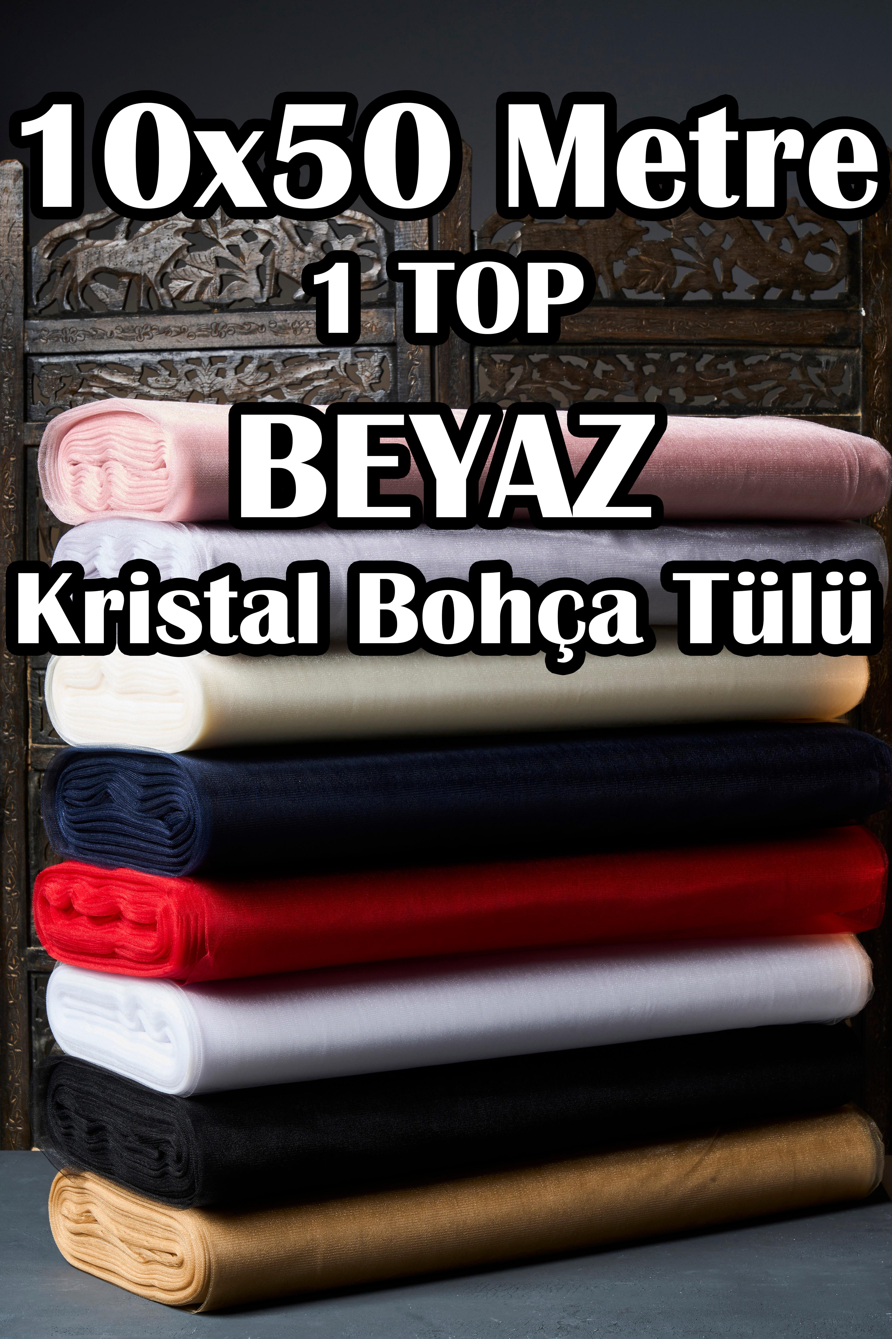 Çok Amaçlı Kristal Tül (Bohça Tülü) 3x50 Metre (1 Top) - BEYAZ