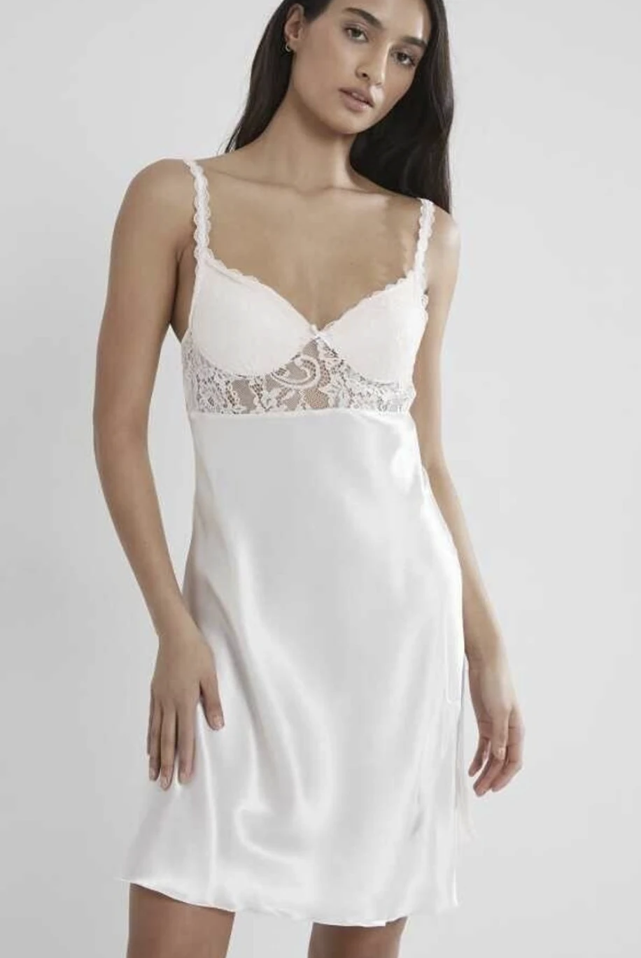 4090 Saten 2'Li Gecelik & Sabahlık - Çeyizlik Fantazi Sabahlık - SINIRLI STOK - İNCİ