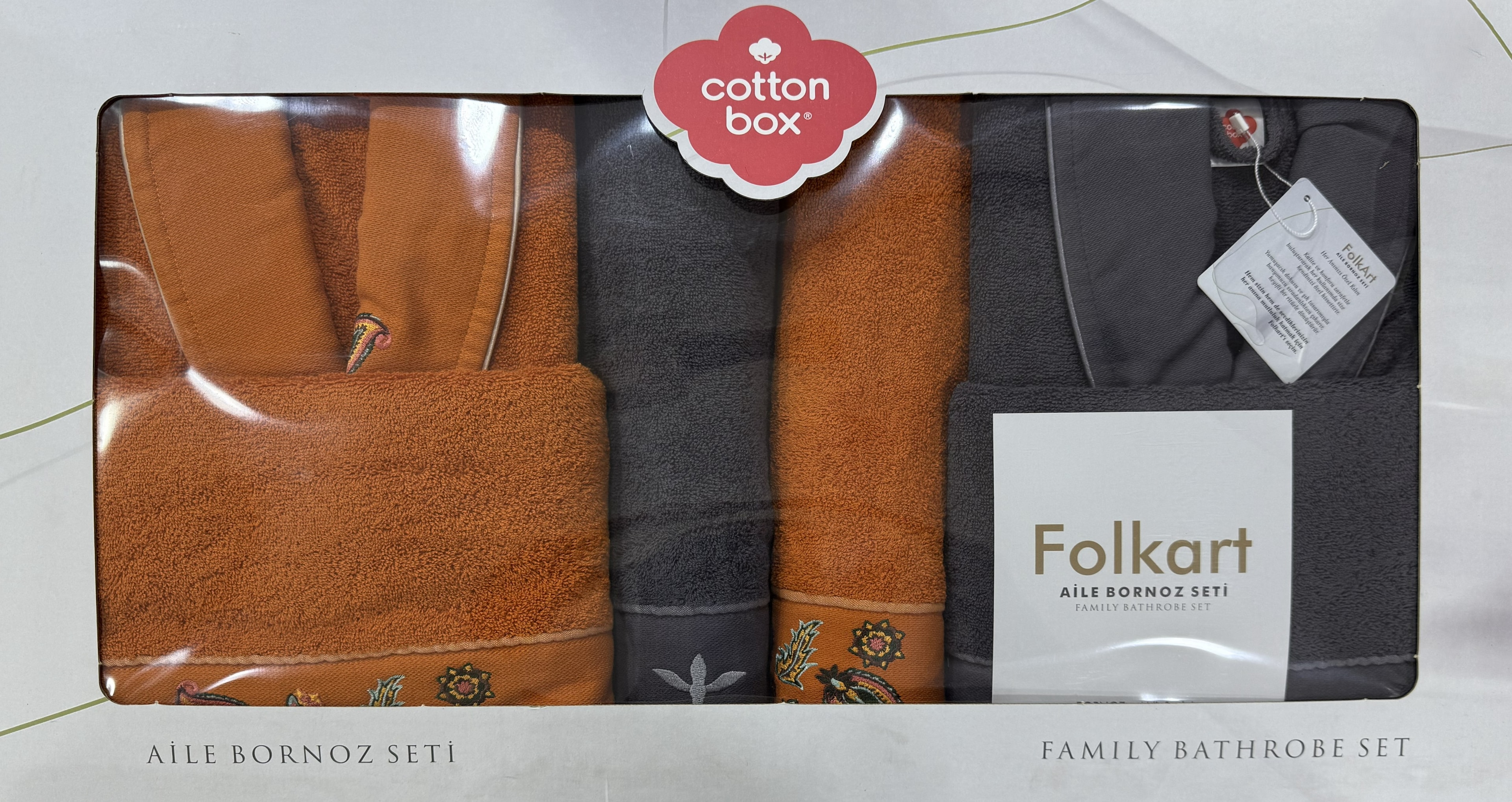 Folkart Aile Bornoz Seti - Özel Seri - Sınırlı Stok
