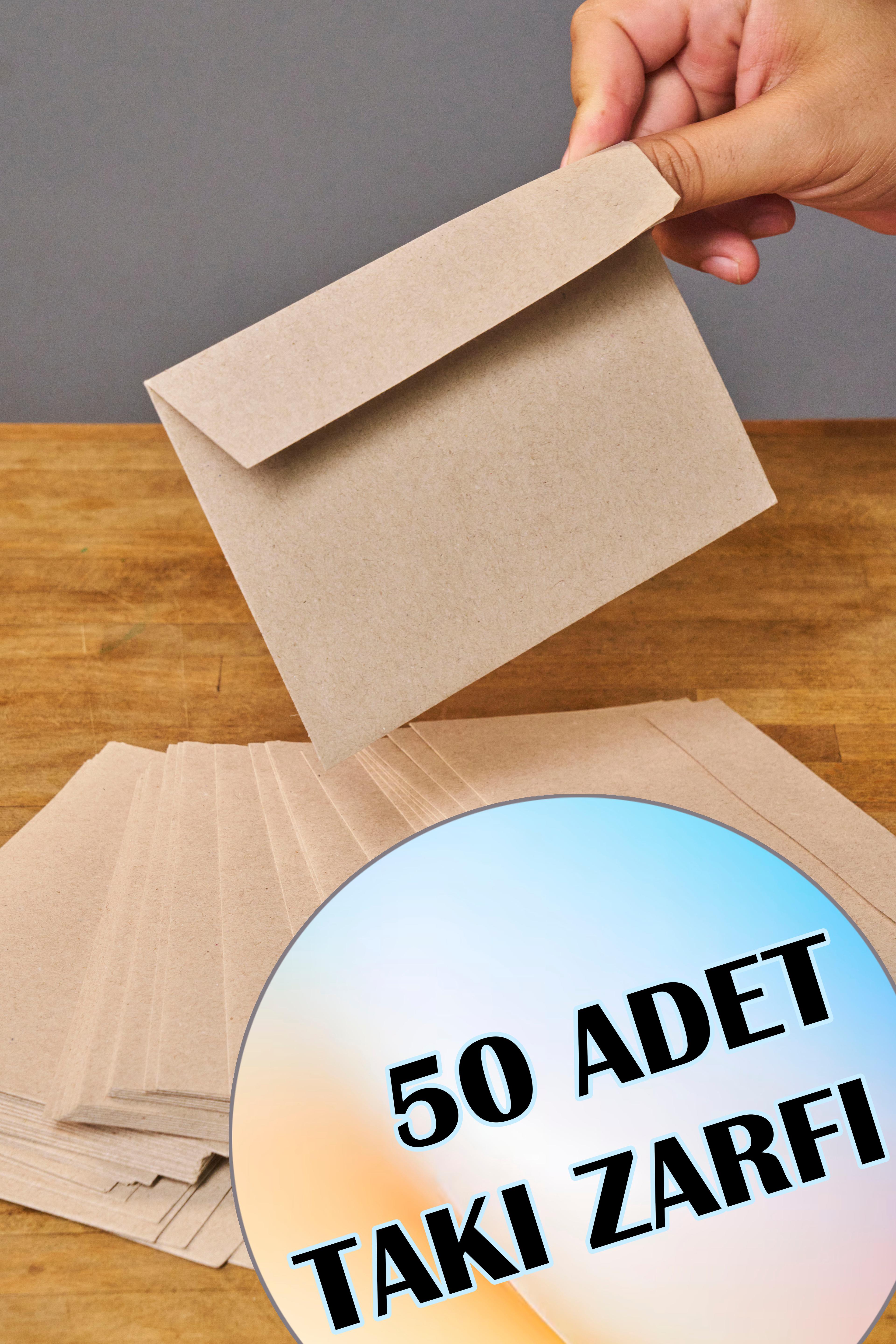 50 Adet Takı Zarfı (16x11 cm) - KRAFT