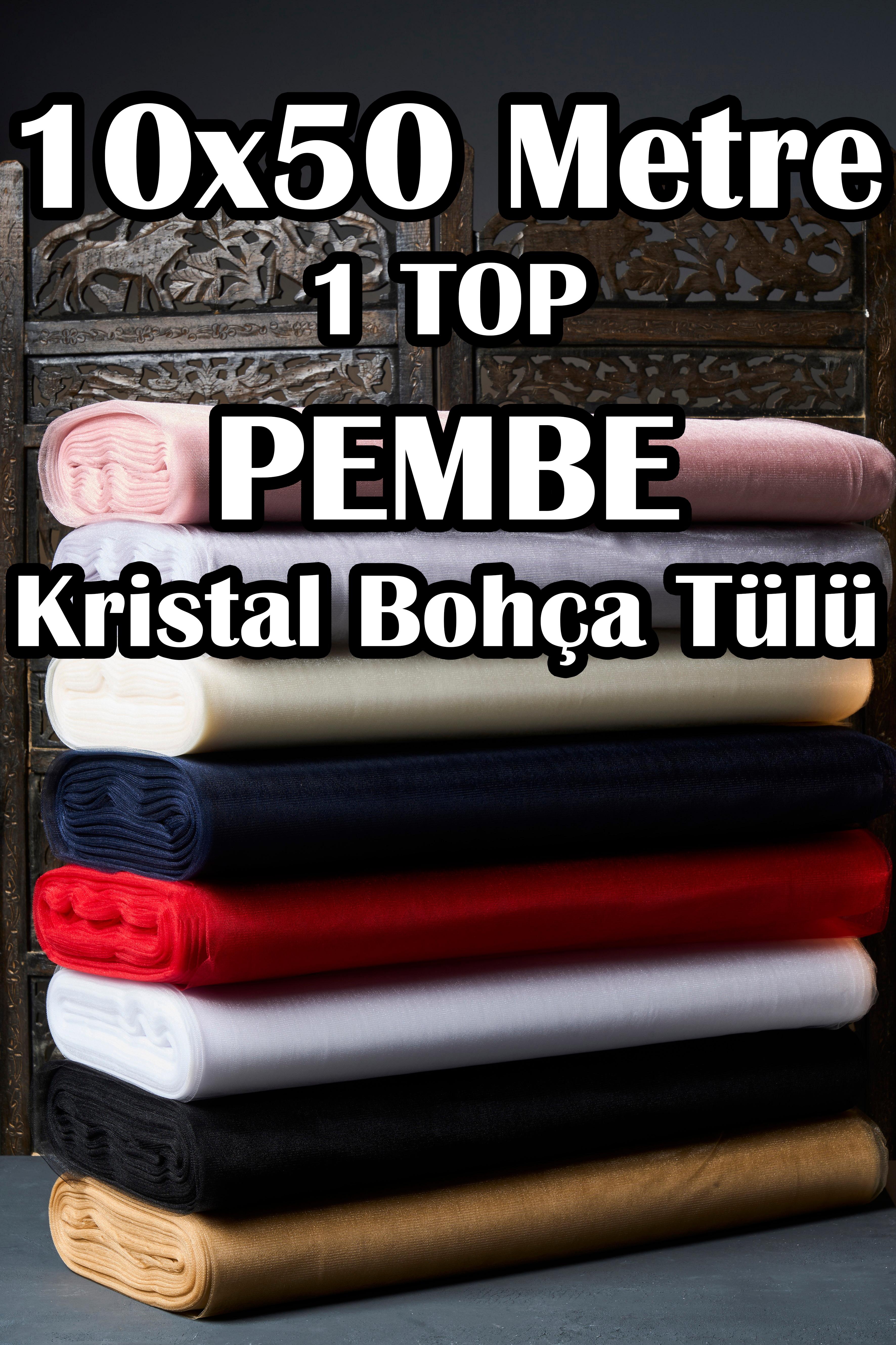 Çok Amaçlı Kristal Tül (Bohça Tülü) 3x50 Metre (1 Top) - PEMBE