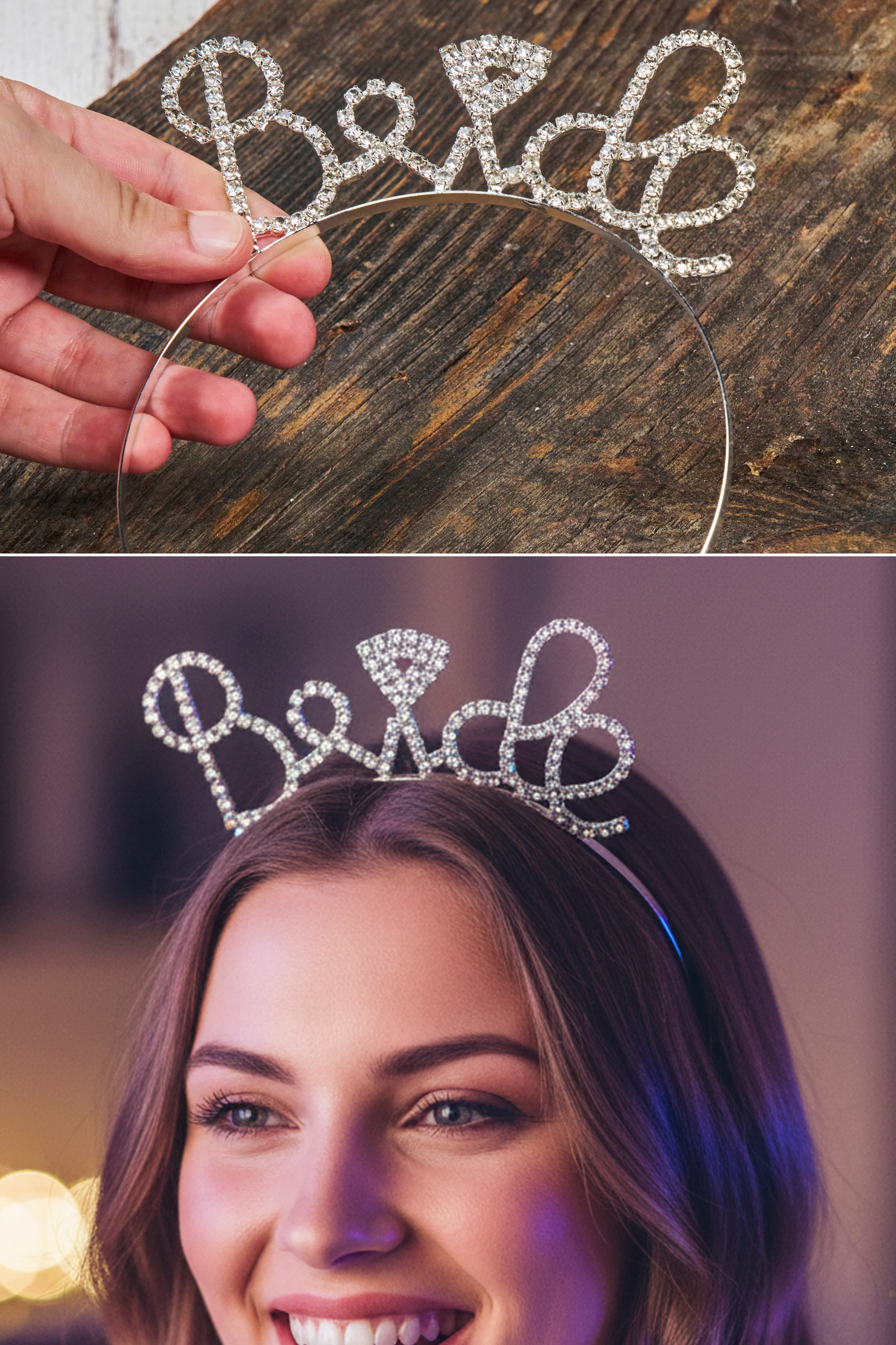 Signature Taşlı Bride Taç - GÜMÜŞ