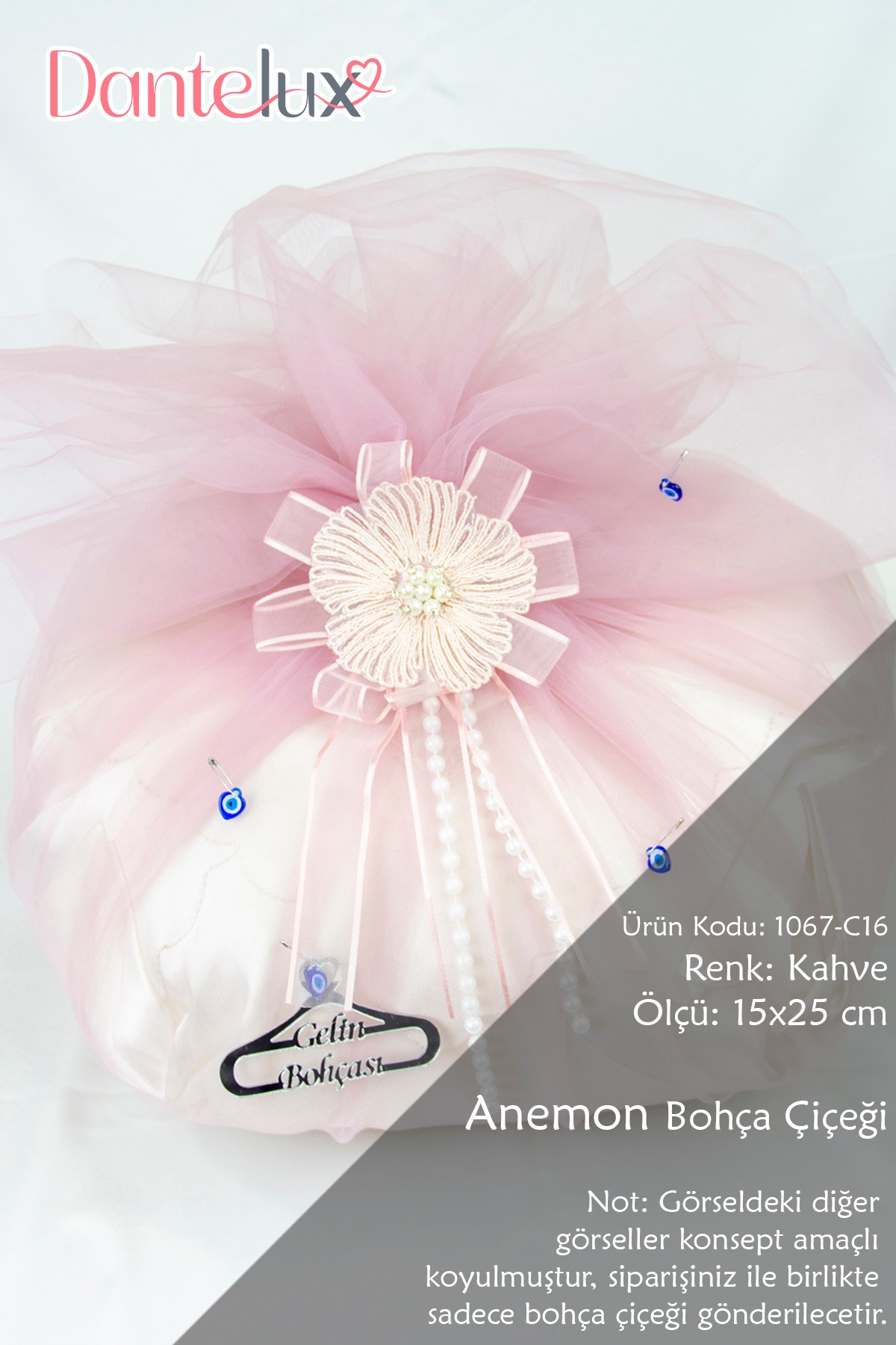 Anemon Bohça Süsleme Çiçeği - PEMBE