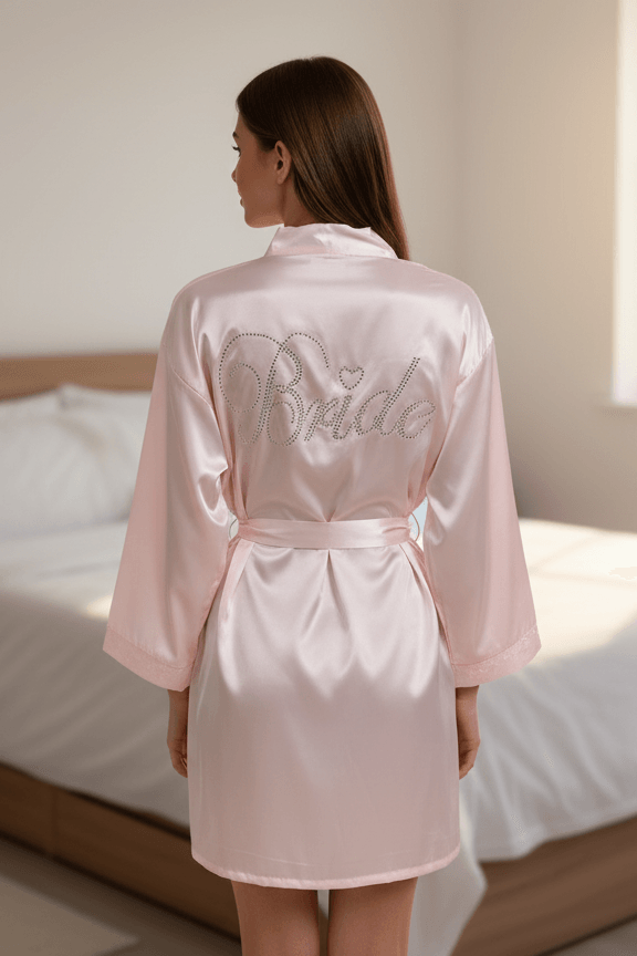Bride Saten Sabahlık - PUDRA