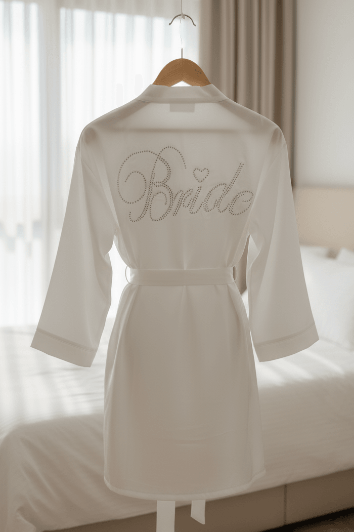 Bride Saten Sabahlık - EKRU