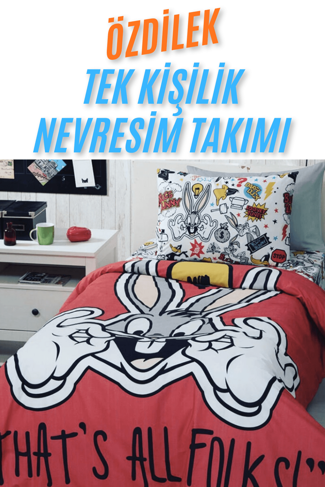 %100 Pamuklu Tek Kişilik Nevresim Takımı (3 Parça) Sınırlı Stok - 14. Model