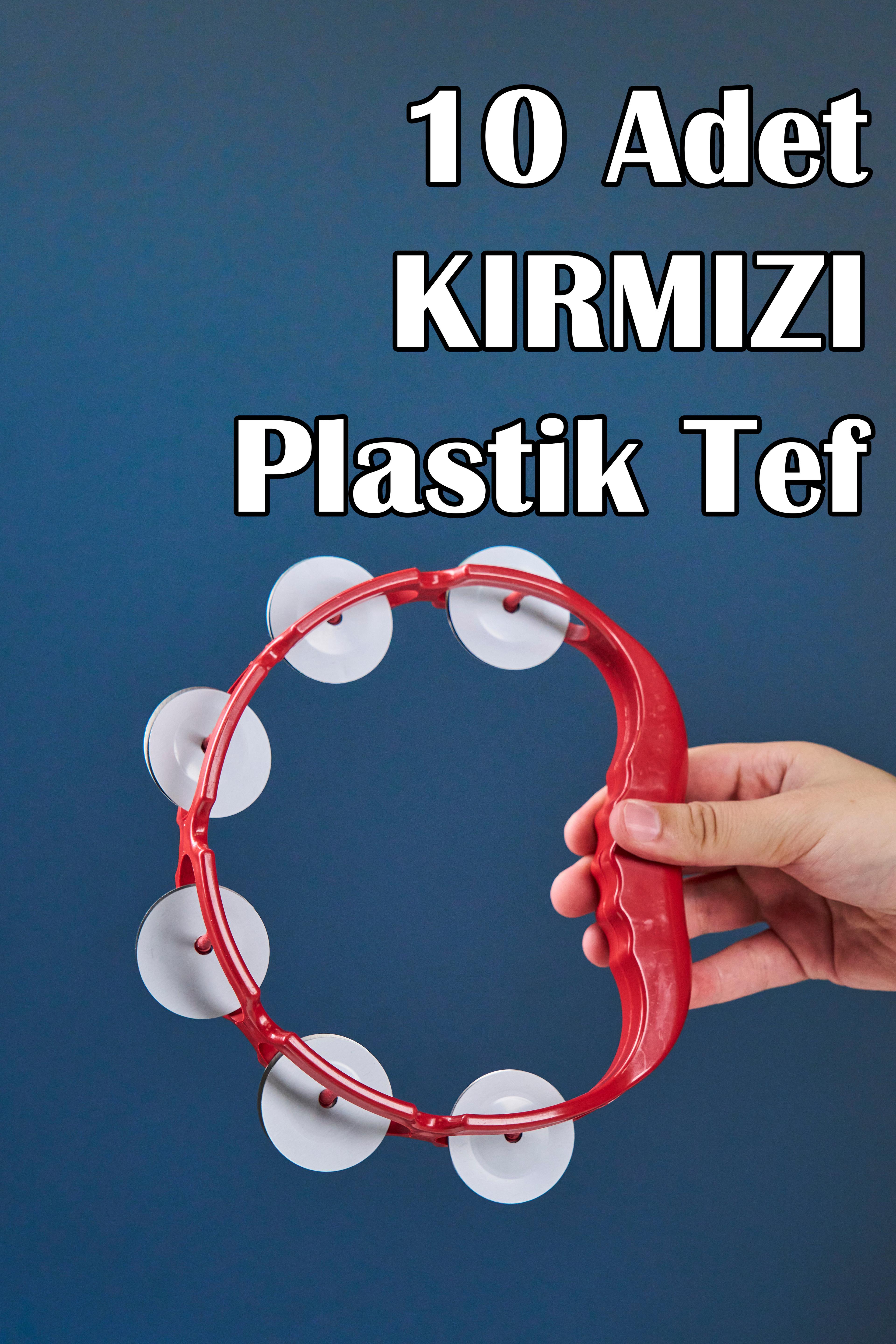 10 Adet Plastik Tef - KIRMIZI