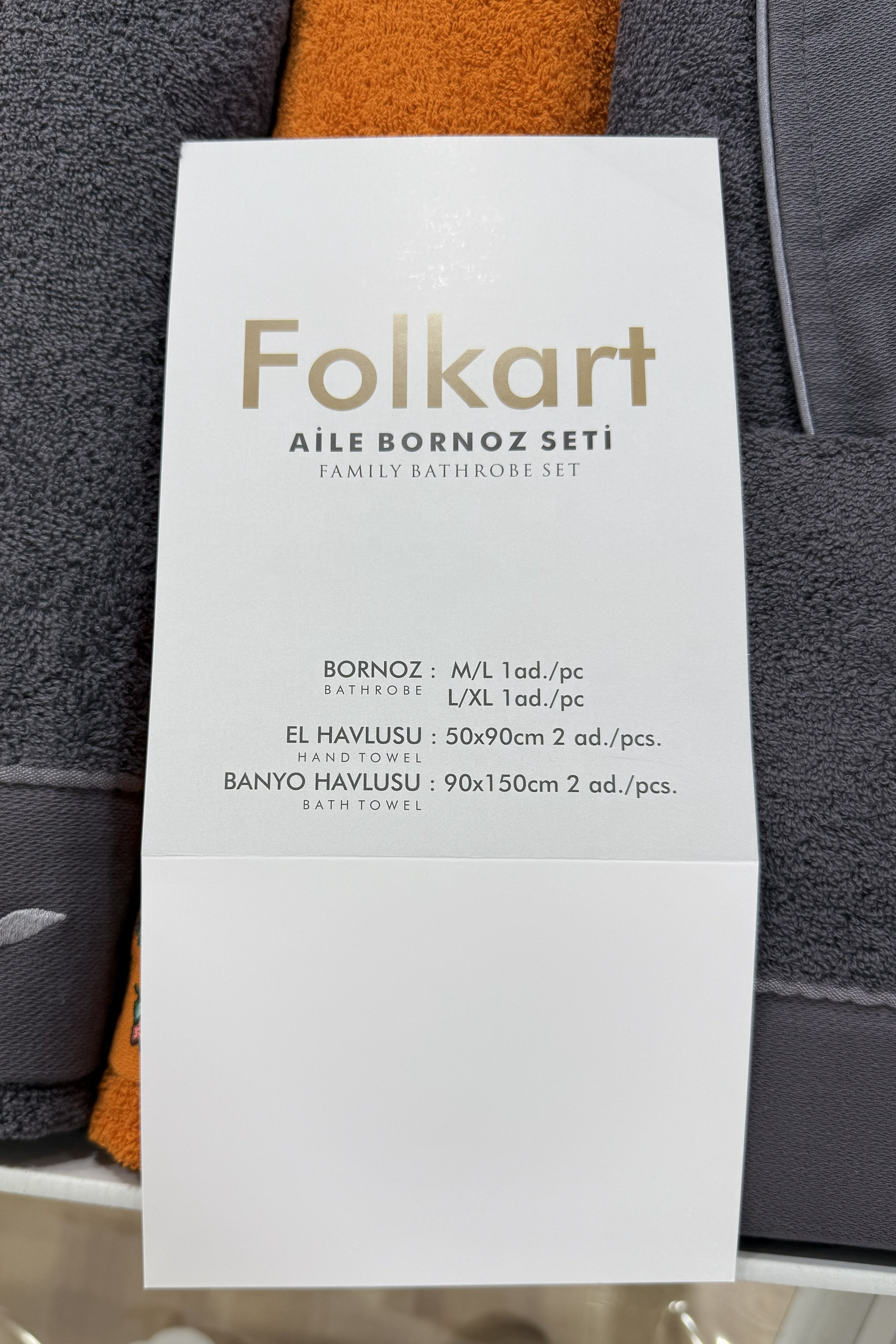 Folkart Aile Bornoz Seti - Özel Seri - Sınırlı Stok